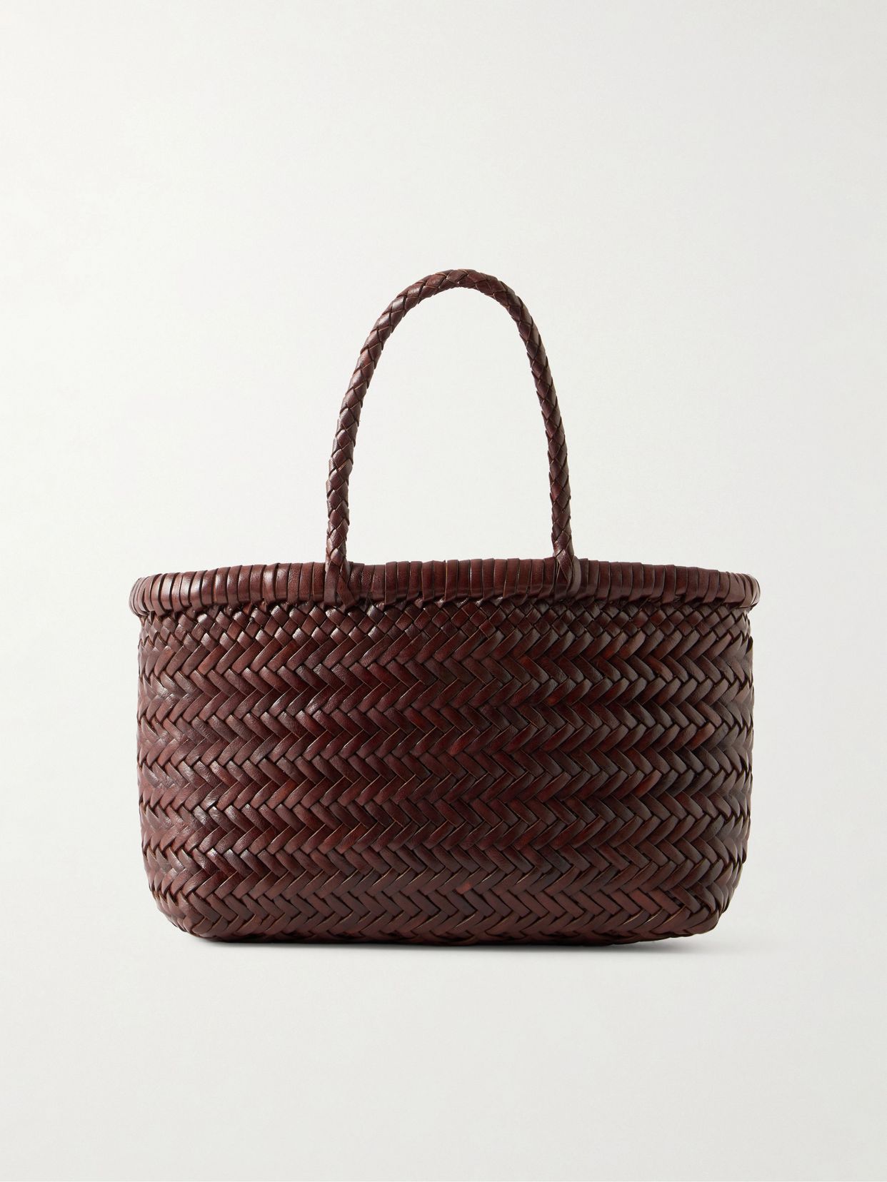 Gora mini woven leather tote