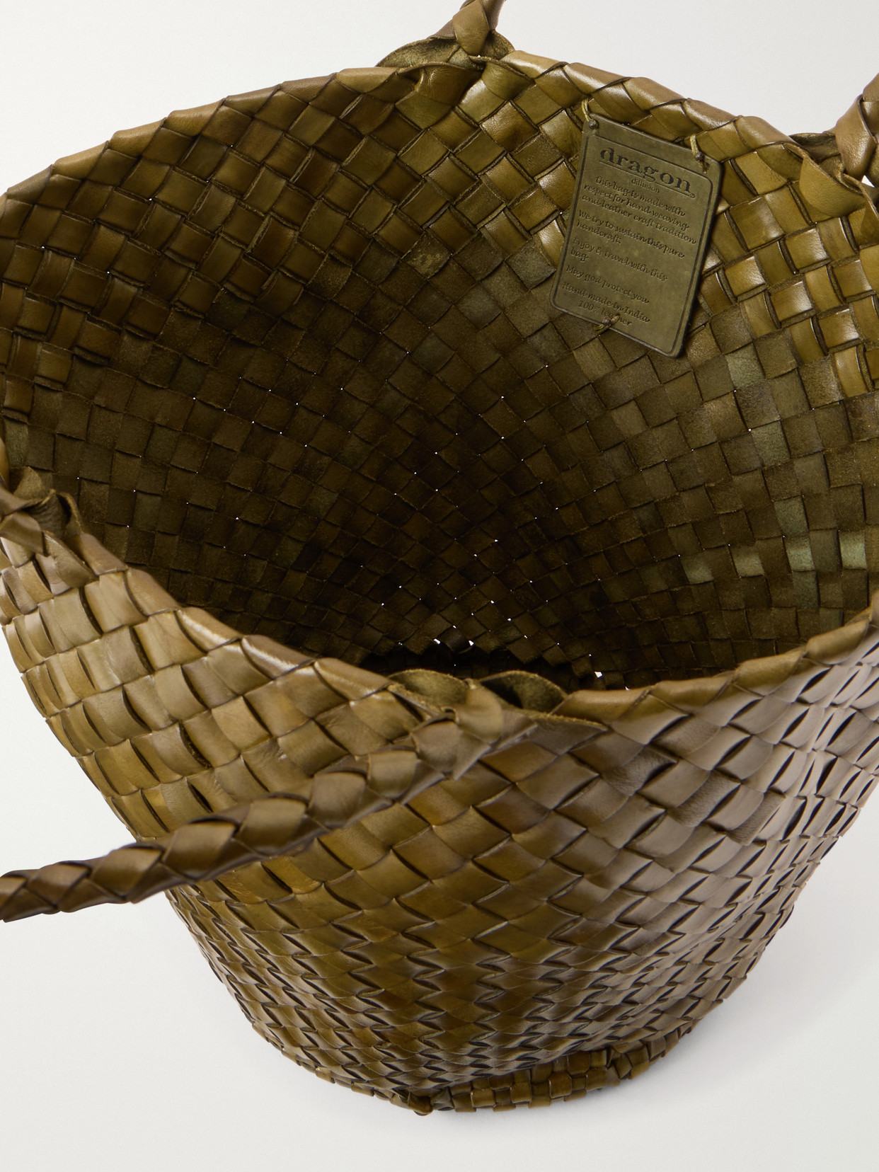 Egola Woven Leather Tote