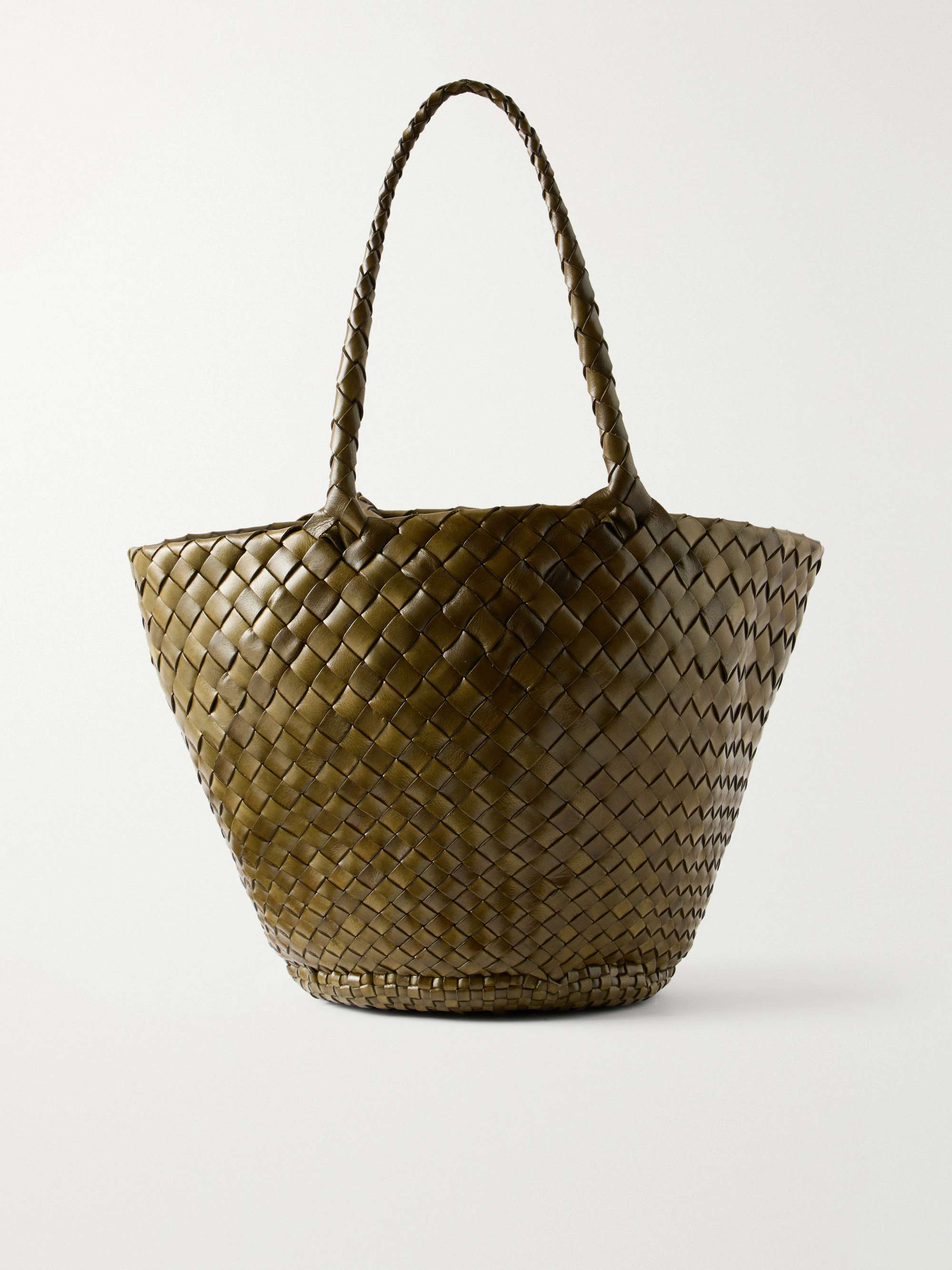 DRAGON DIFFUSION Egola woven leather tote