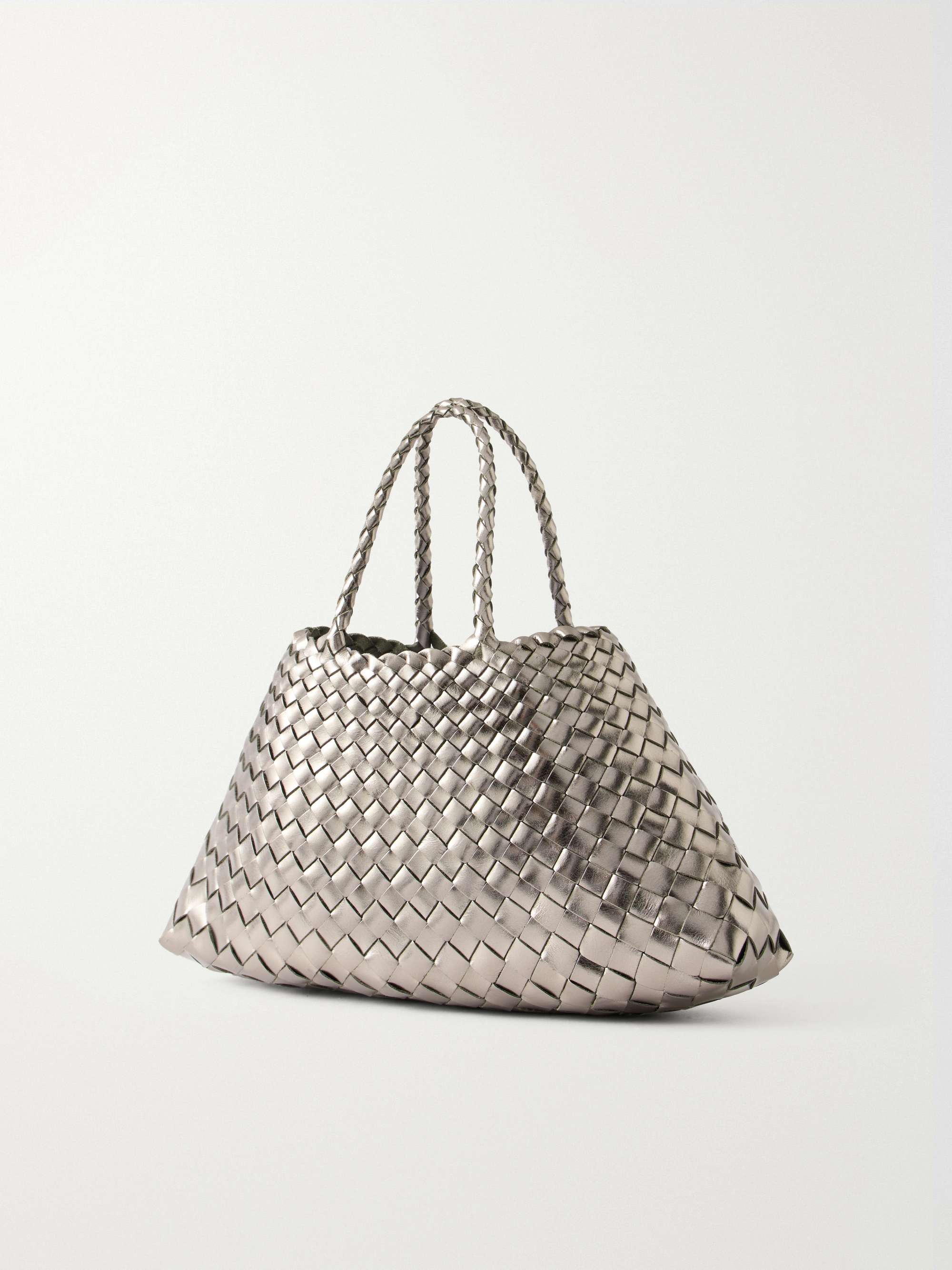 DRAGON DIFFUSION Sante Croce small woven leather tote | NET-A-PORTER