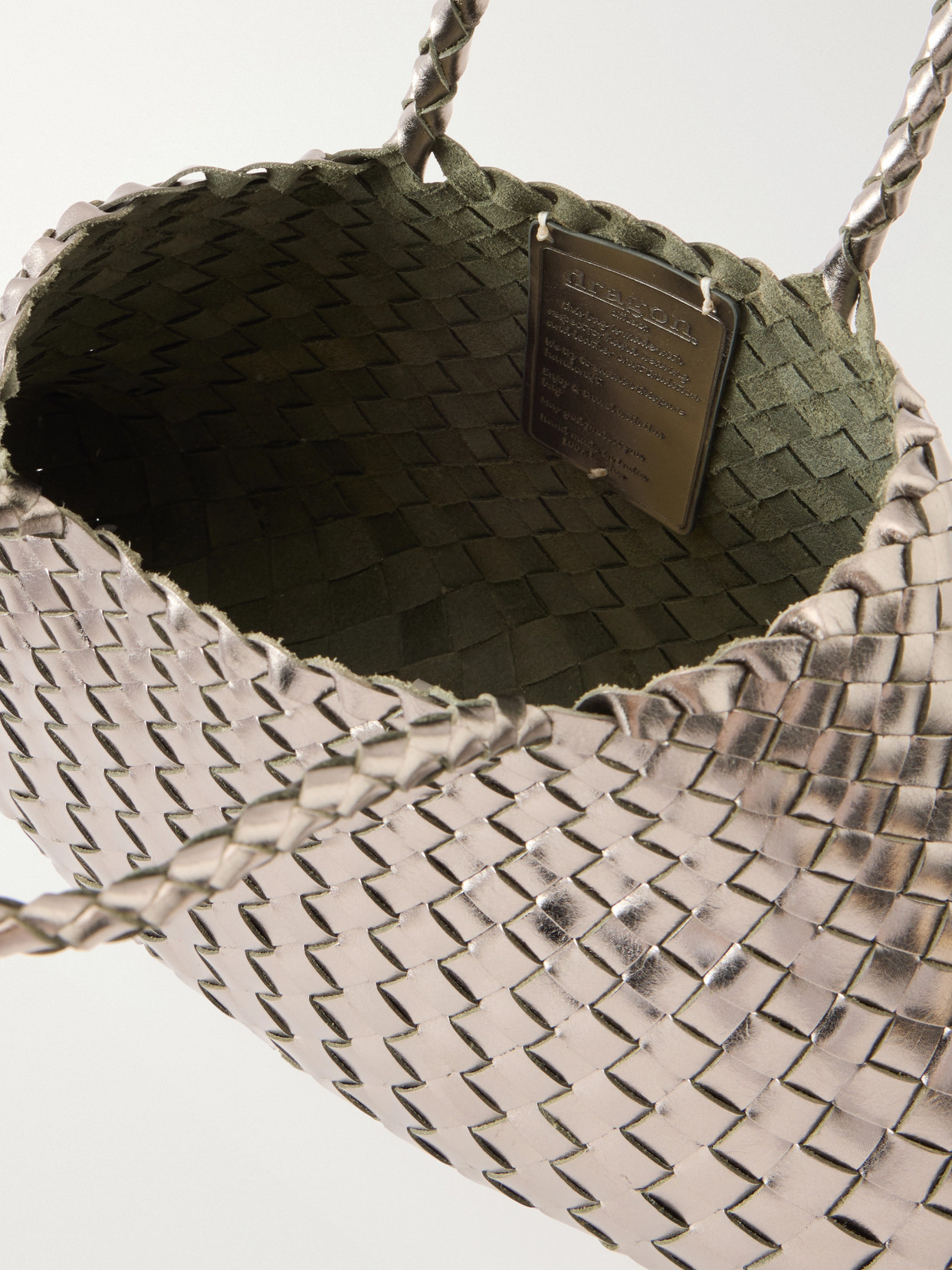Sante Croce Small Woven Leather Tote