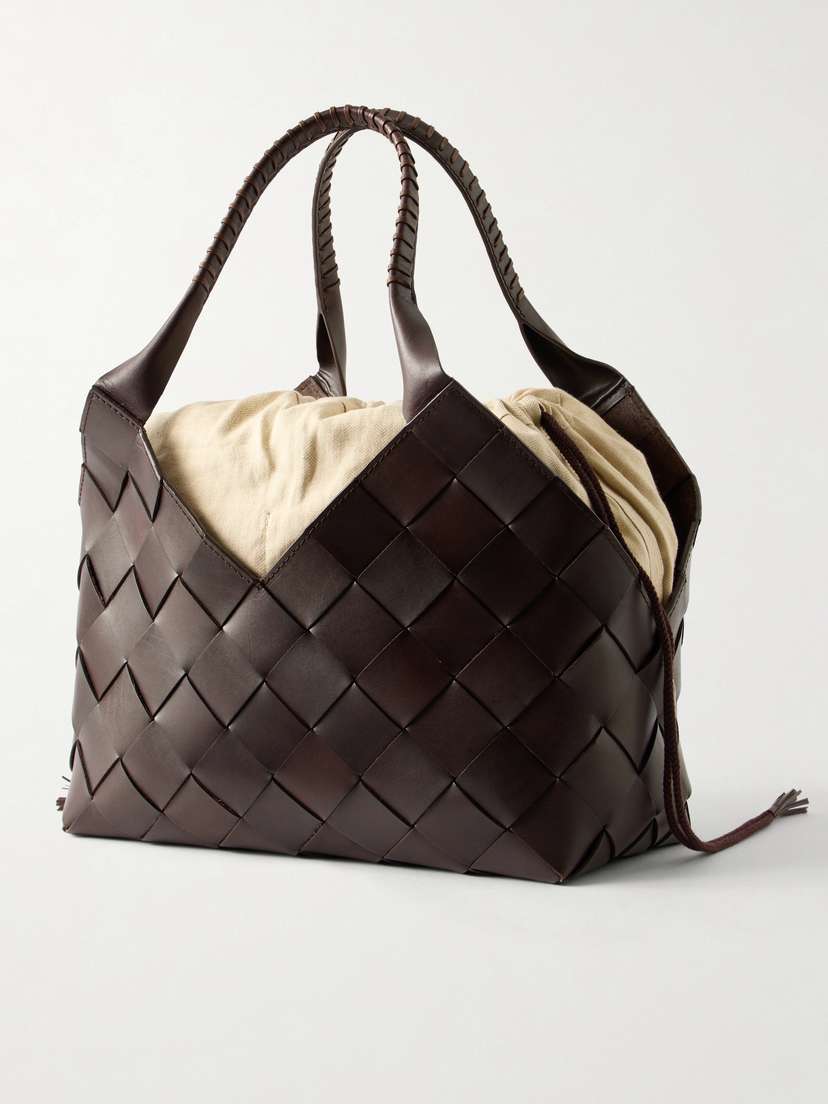Dragon Diffusion Castello Woven Leather Shoulder Bag | Thumbnail 4