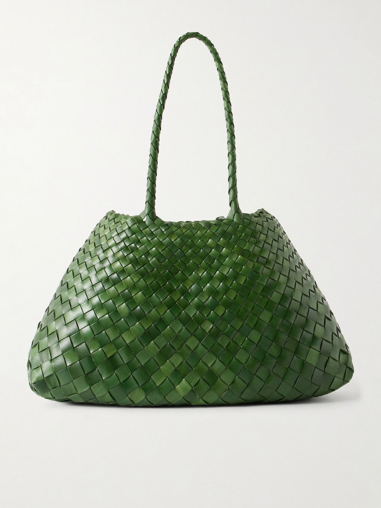 santa croce big woven leather tote