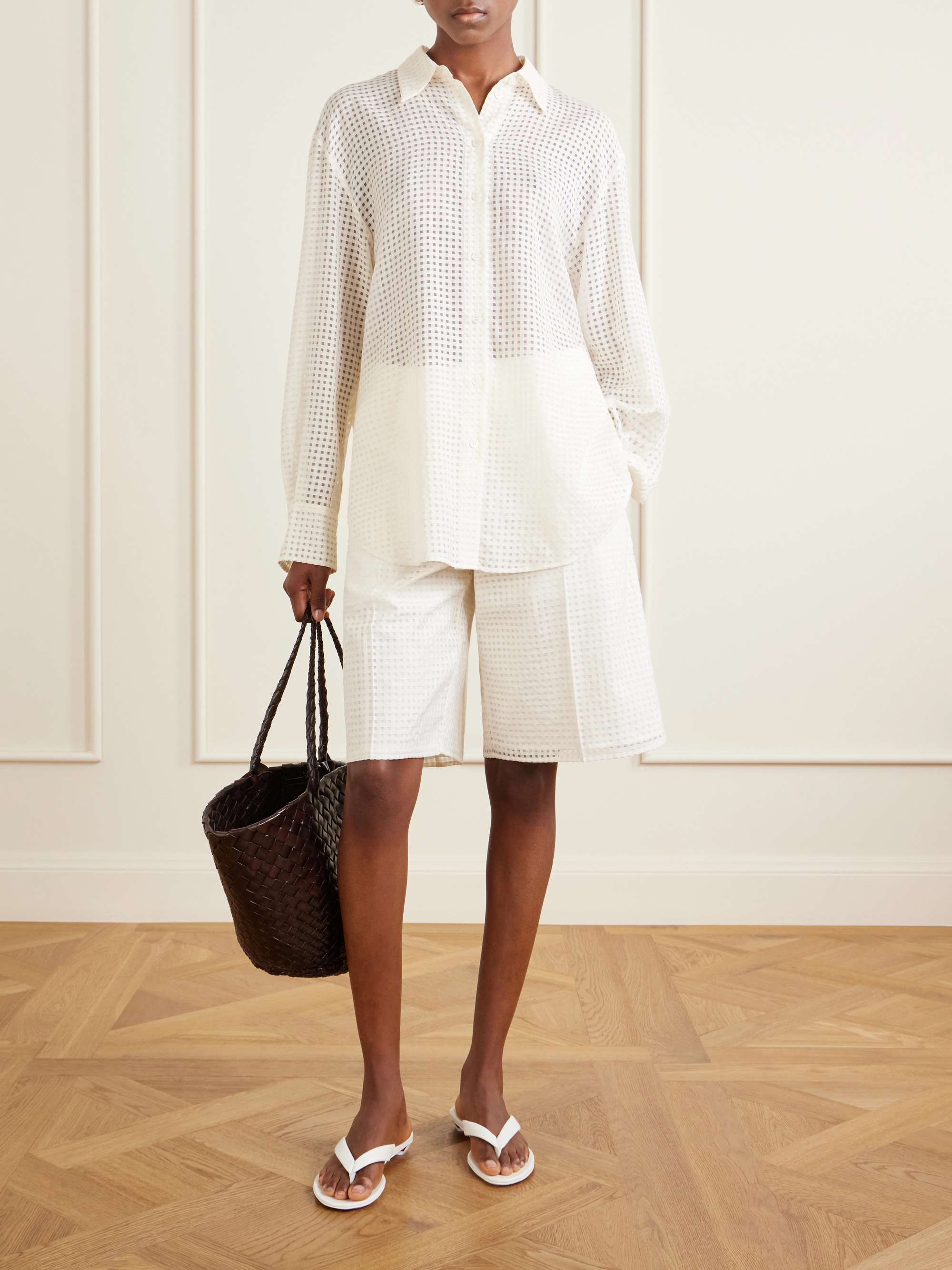 DRAGON DIFFUSION Egola woven leather tote