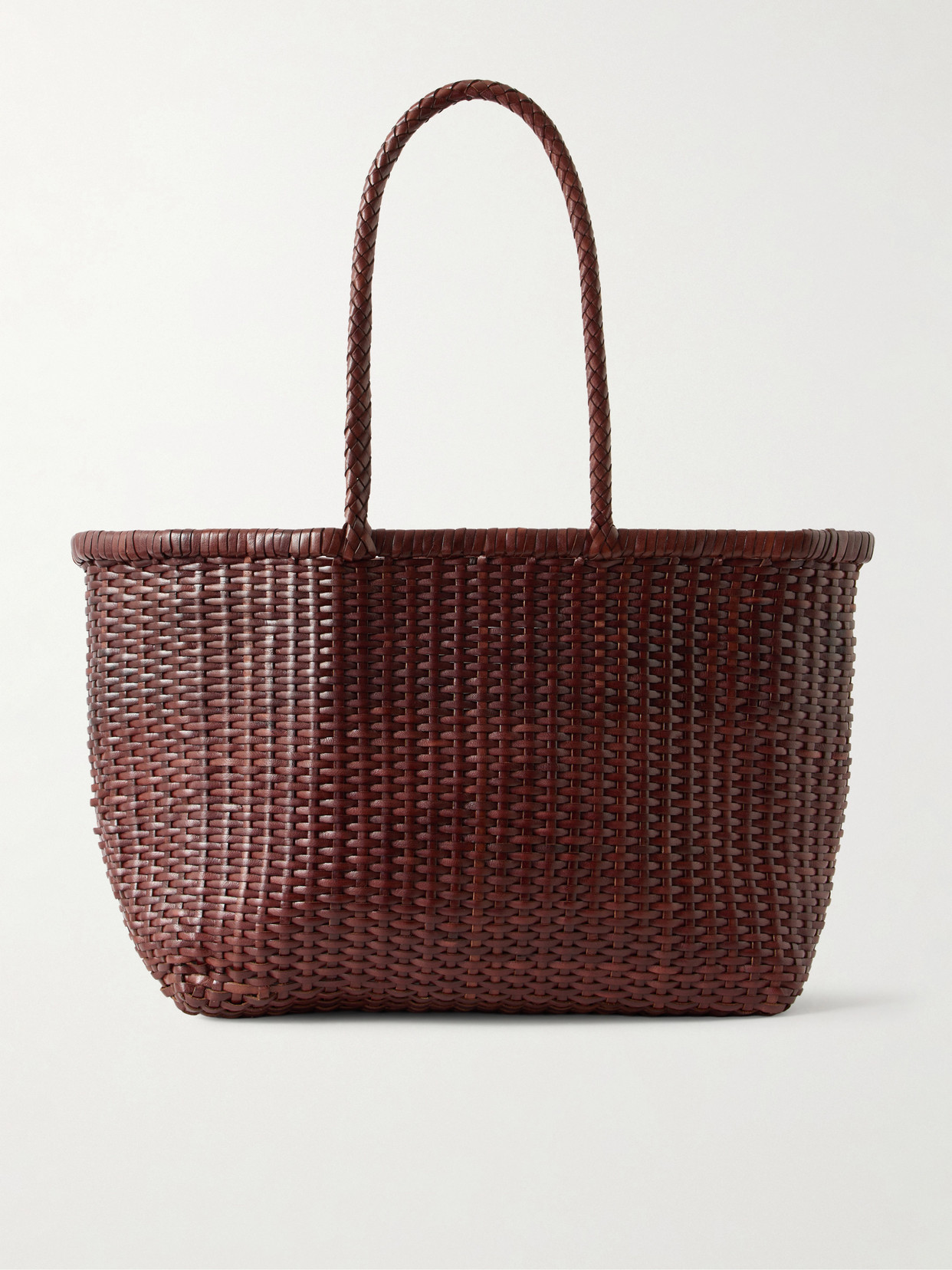 Dragon Diffusion B Weave Leather Tote In Burgundy