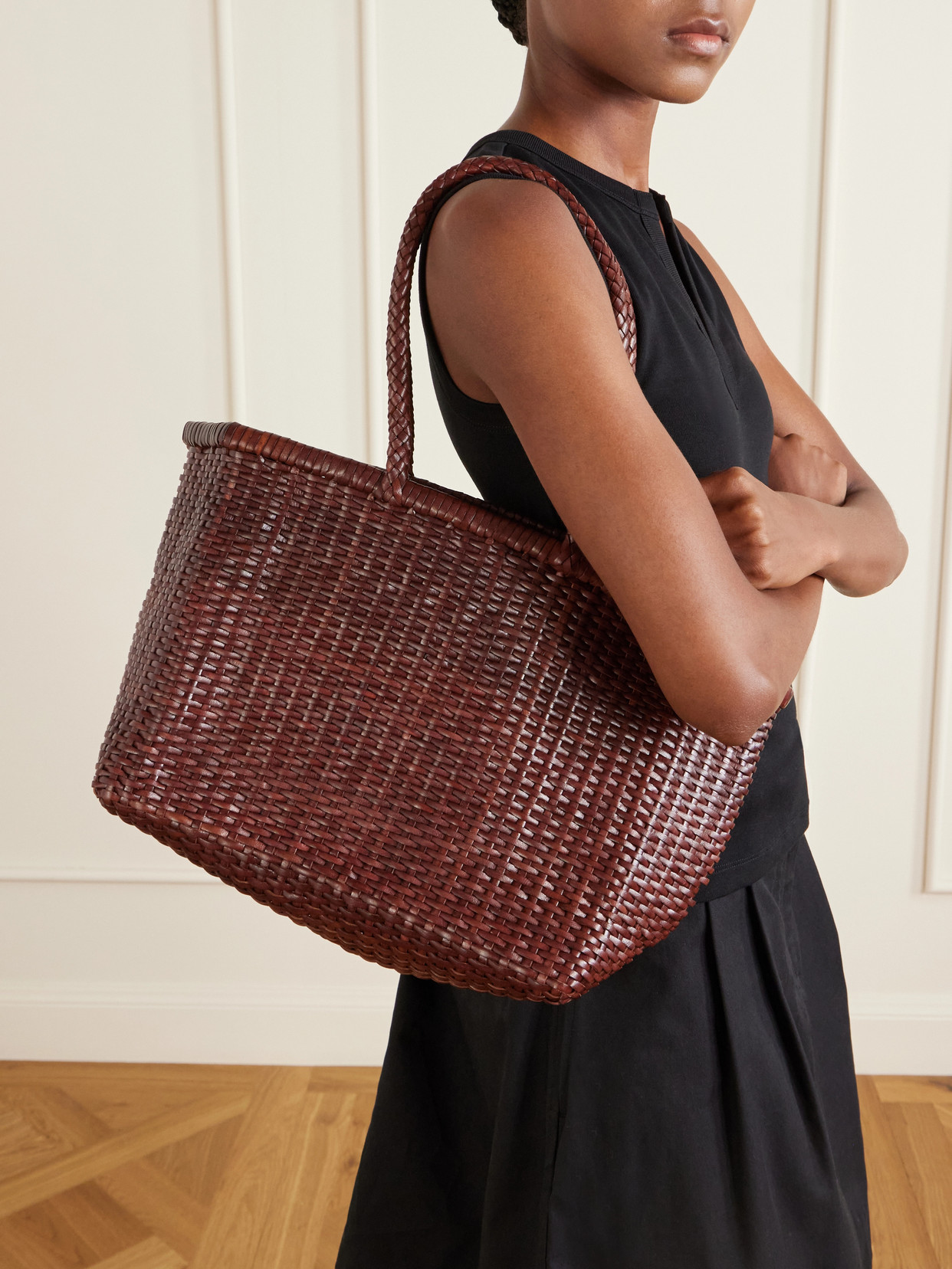 B Weave Leather Tote