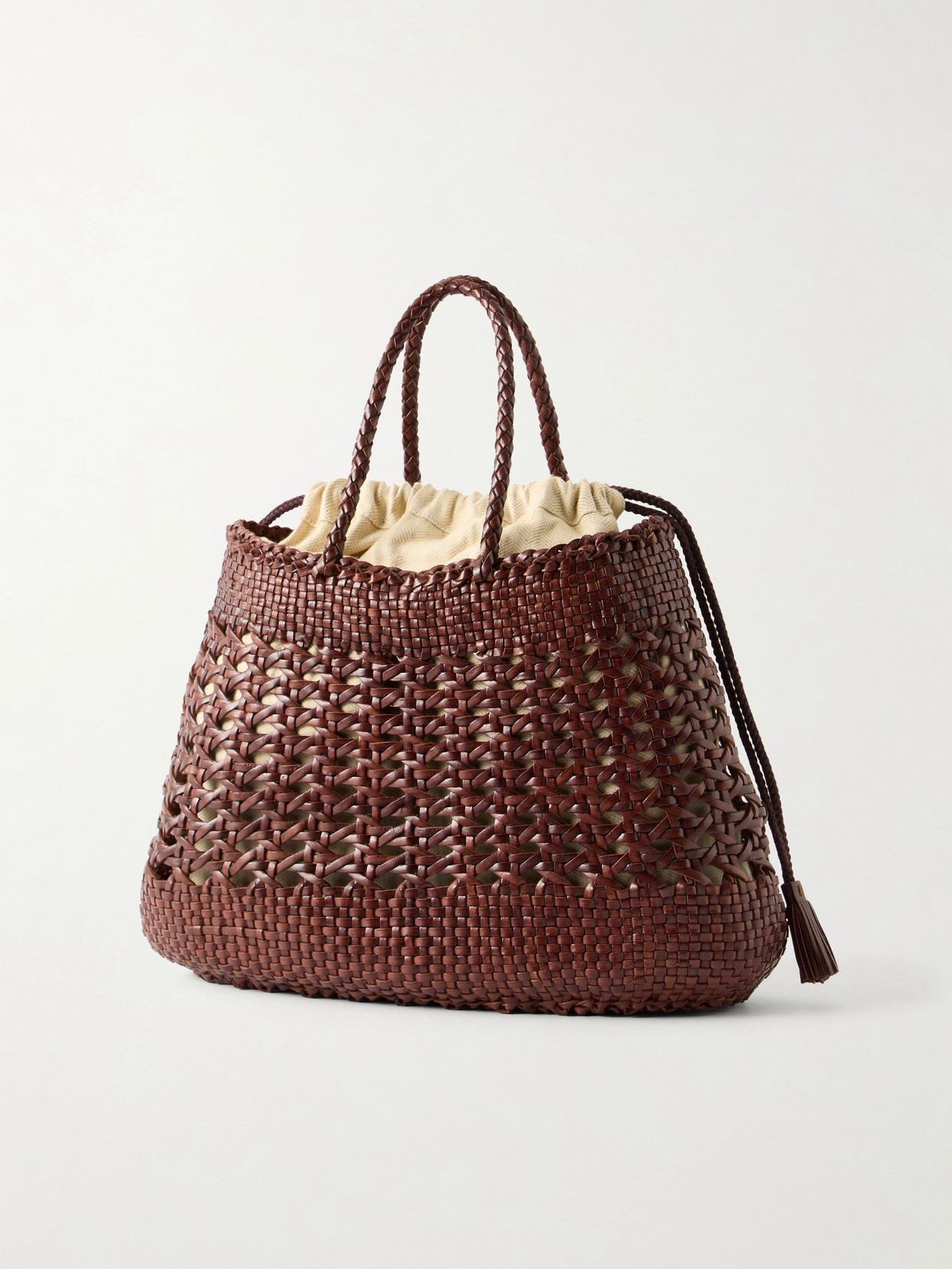 Santa Cano Woven Leather Tote