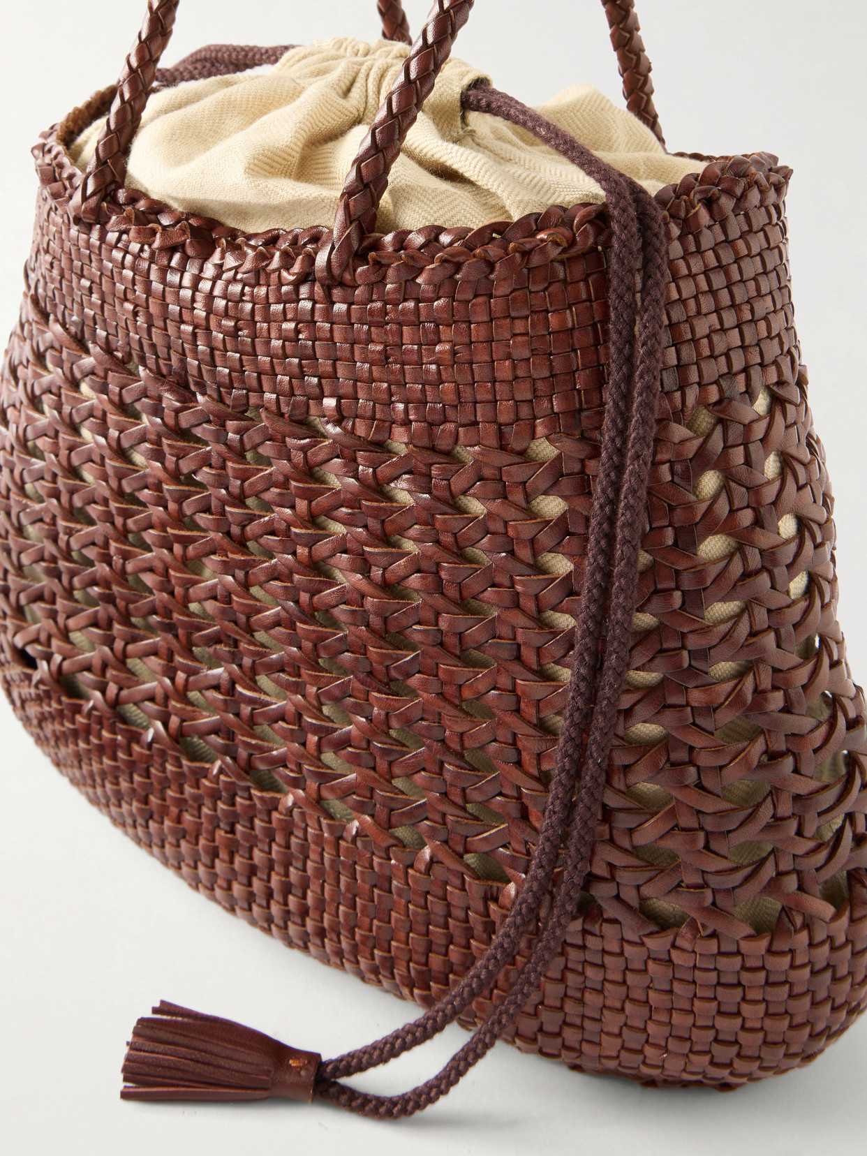 Santa Cano Woven Leather Tote