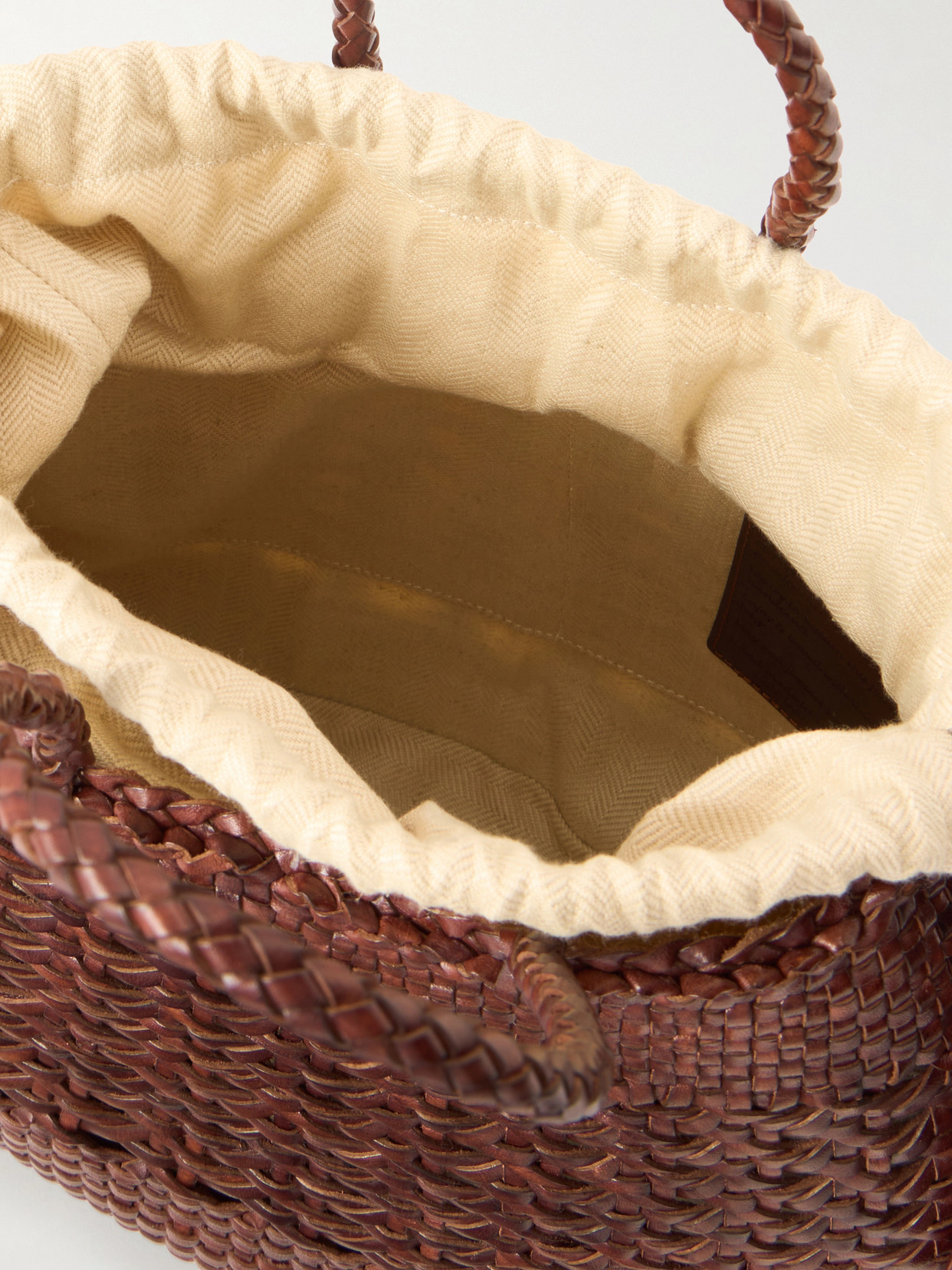 Santa Cano Woven Leather Tote