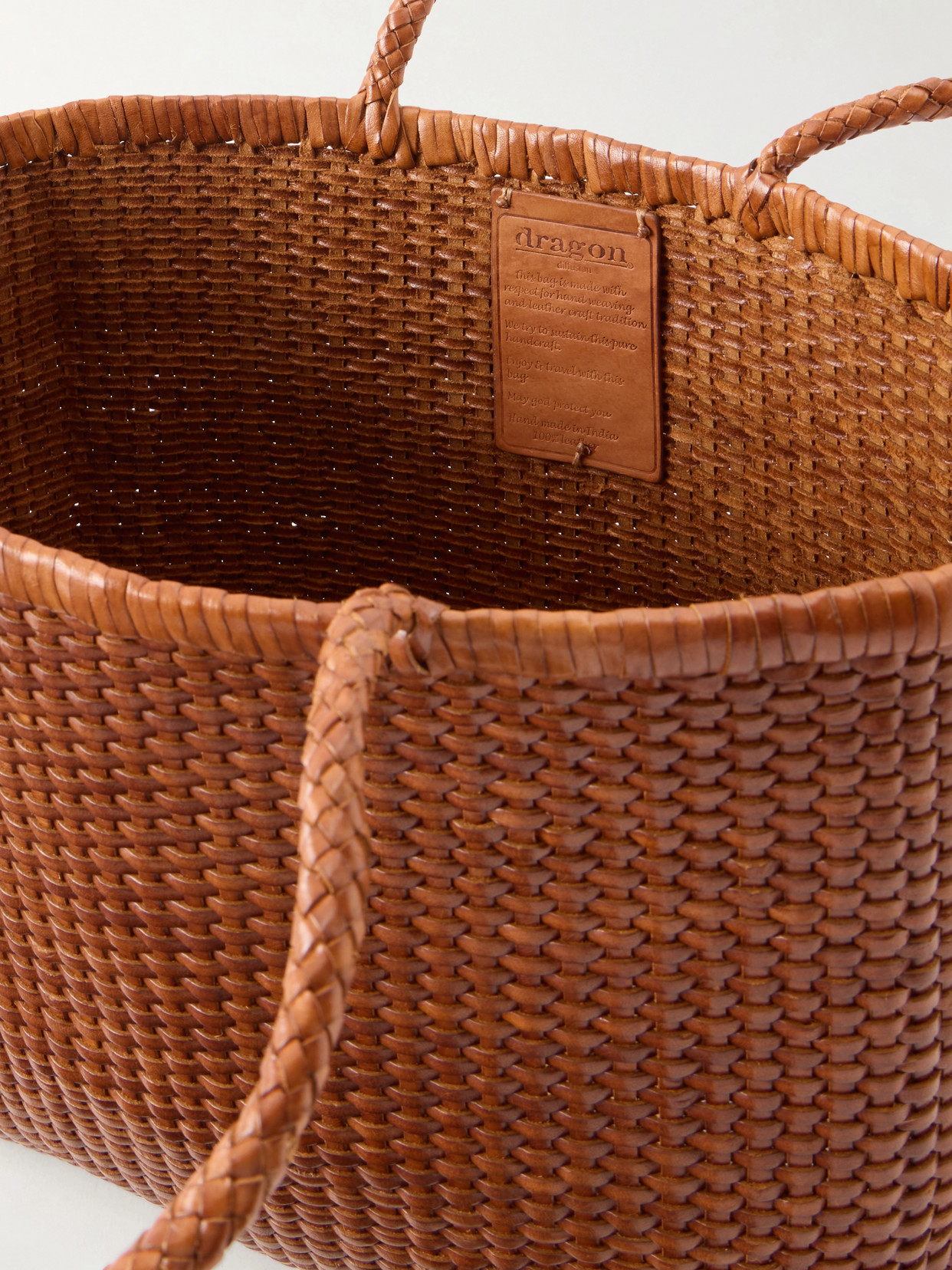 B Weave Leather Tote
