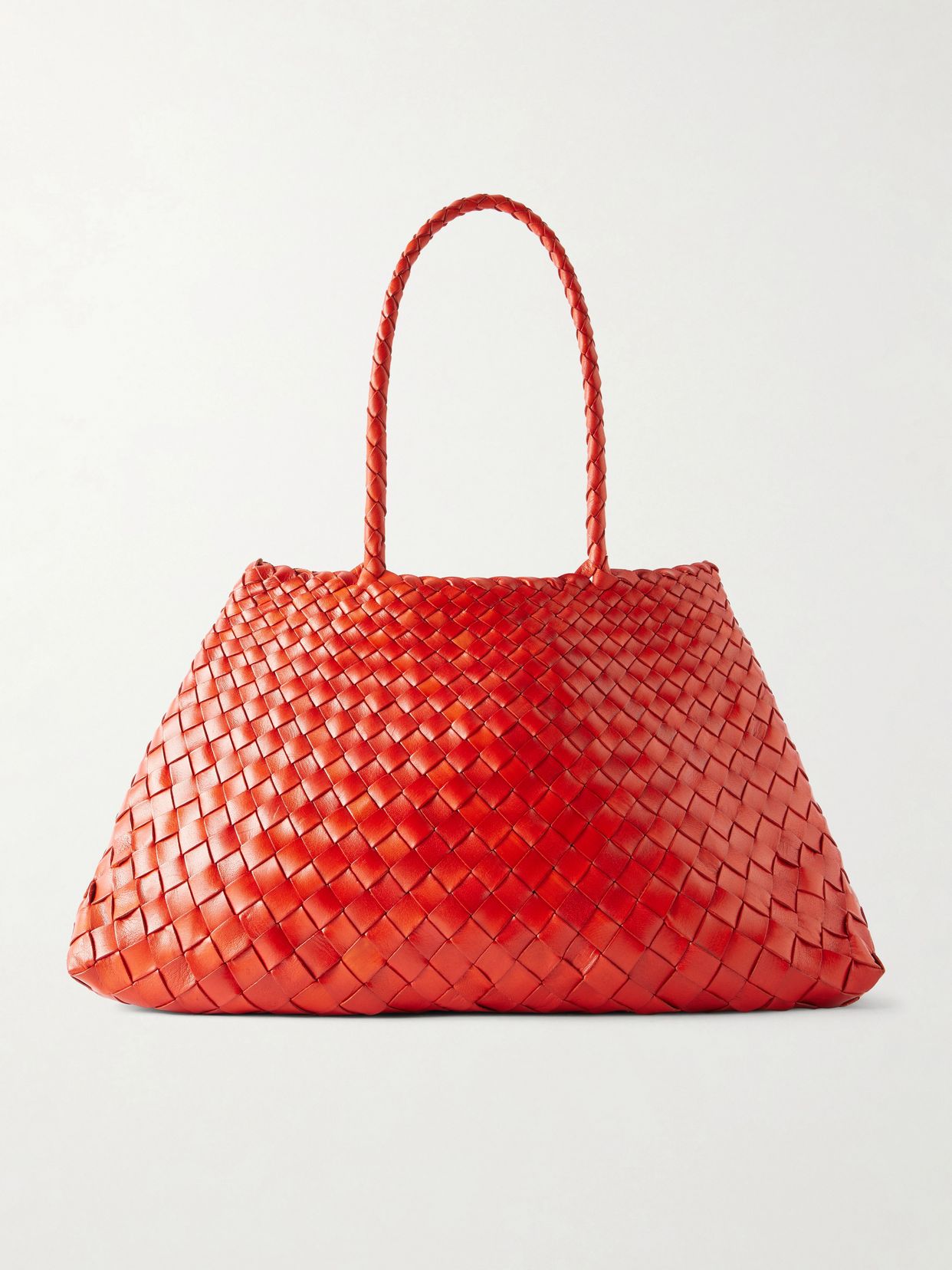 santa croce woven leather tote