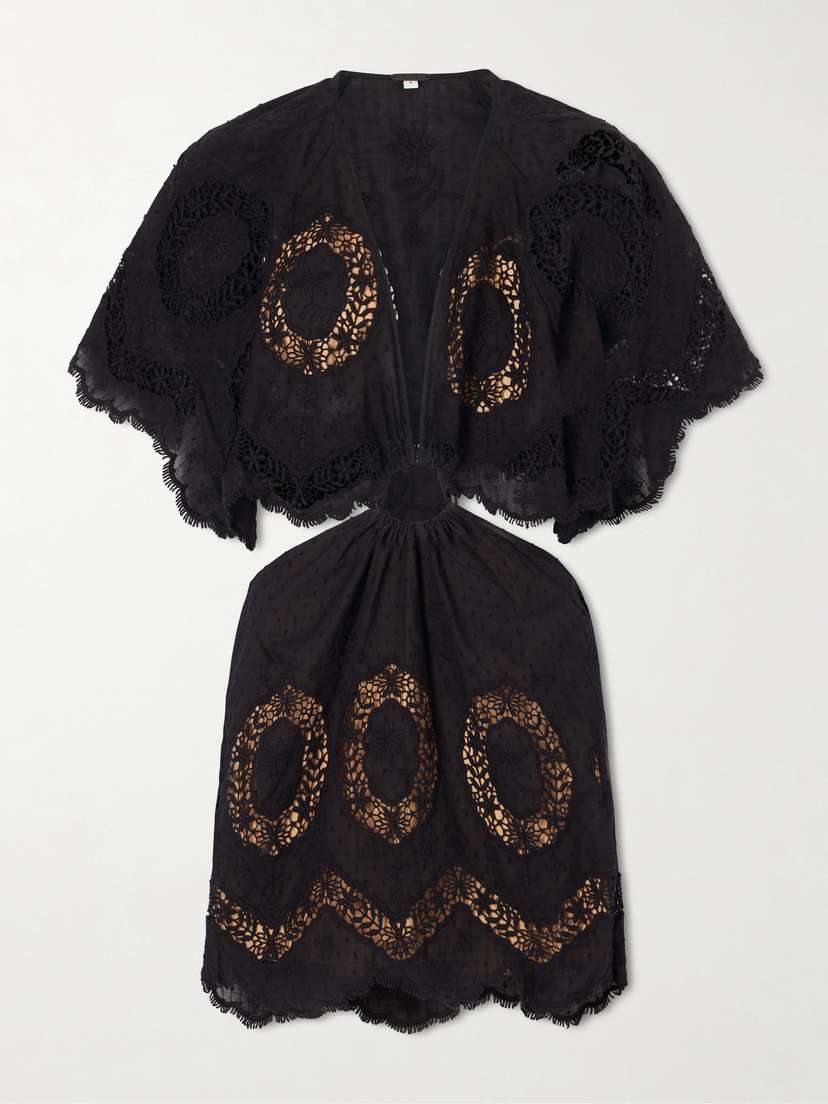 Johanna Ortiz Paradise Broderie Anglaise Cotton Mini Dress