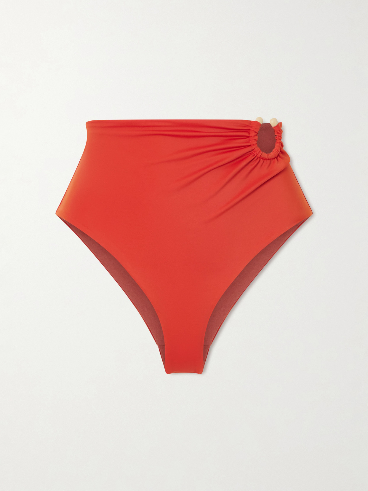 Johanna Ortiz Taita Embellished Bikini Briefs In Red