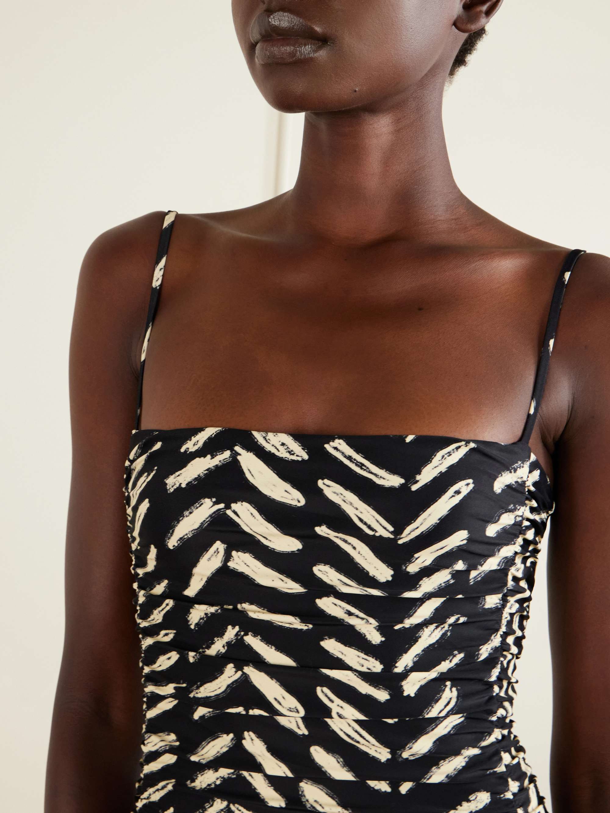 JOHANNA ORTIZ Whispering Tides ruched printed recycled stretch