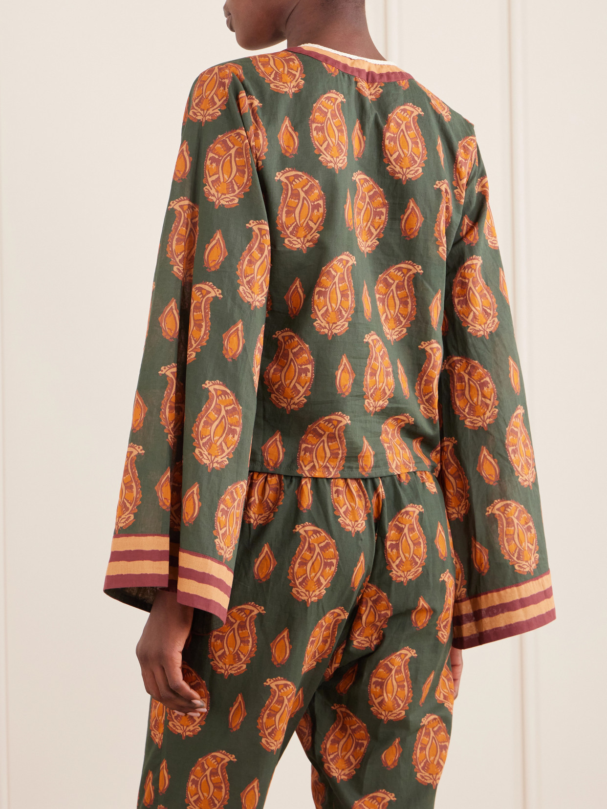 Sun Whisper Printed Cotton Blouse