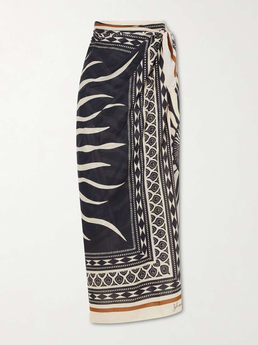 Johanna Ortiz Golden Horizon Printed Cotton Pareo