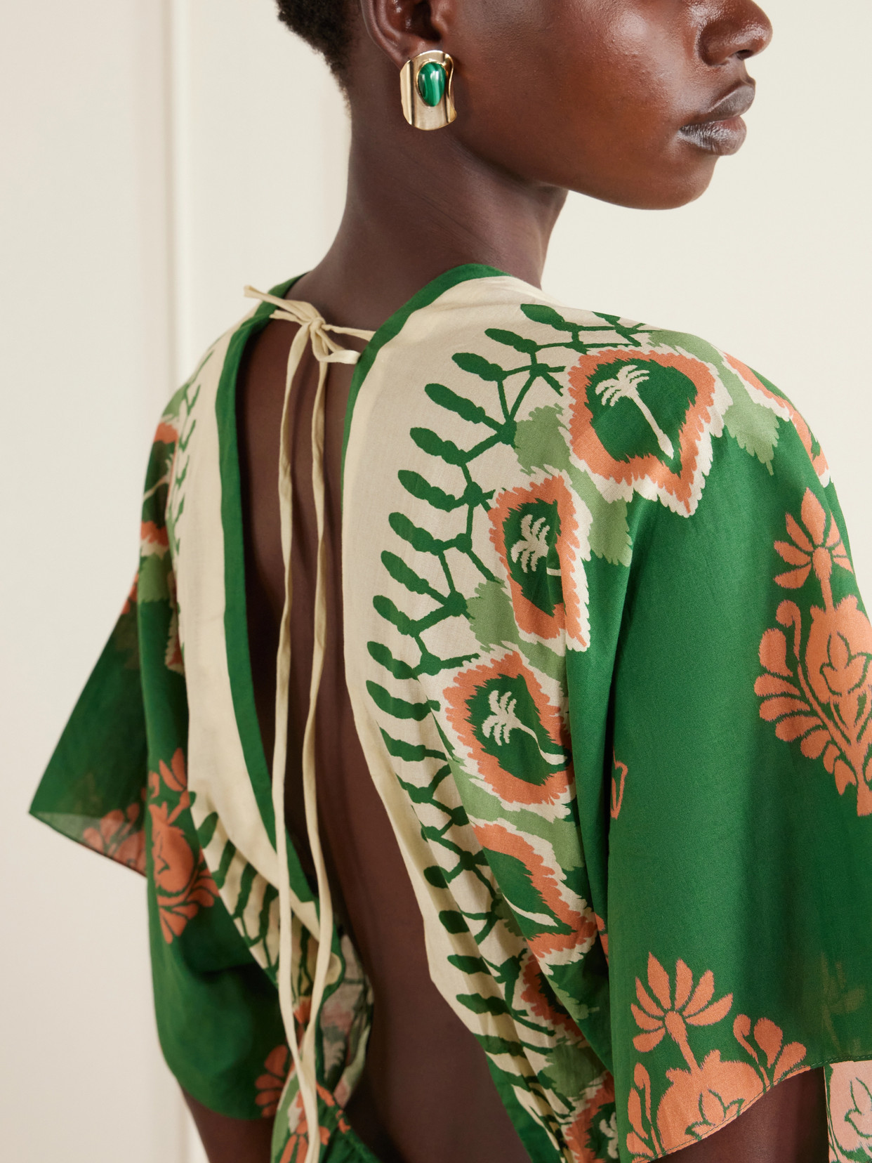Johanna Ortiz Inundada De Color Printed Cotton-voile Mini Dress In Animal Print