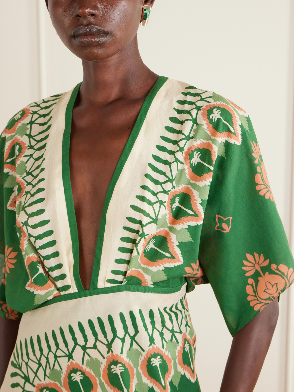 Johanna Ortiz Inundada De Color Printed Cotton-voile Mini Dress In Animal Print