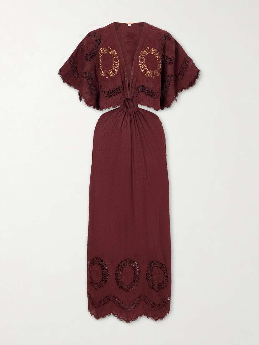 Johanna Ortiz Paradise Crocheted-trimmed Cotton-blend Maxi Dress | Thumbnail 5