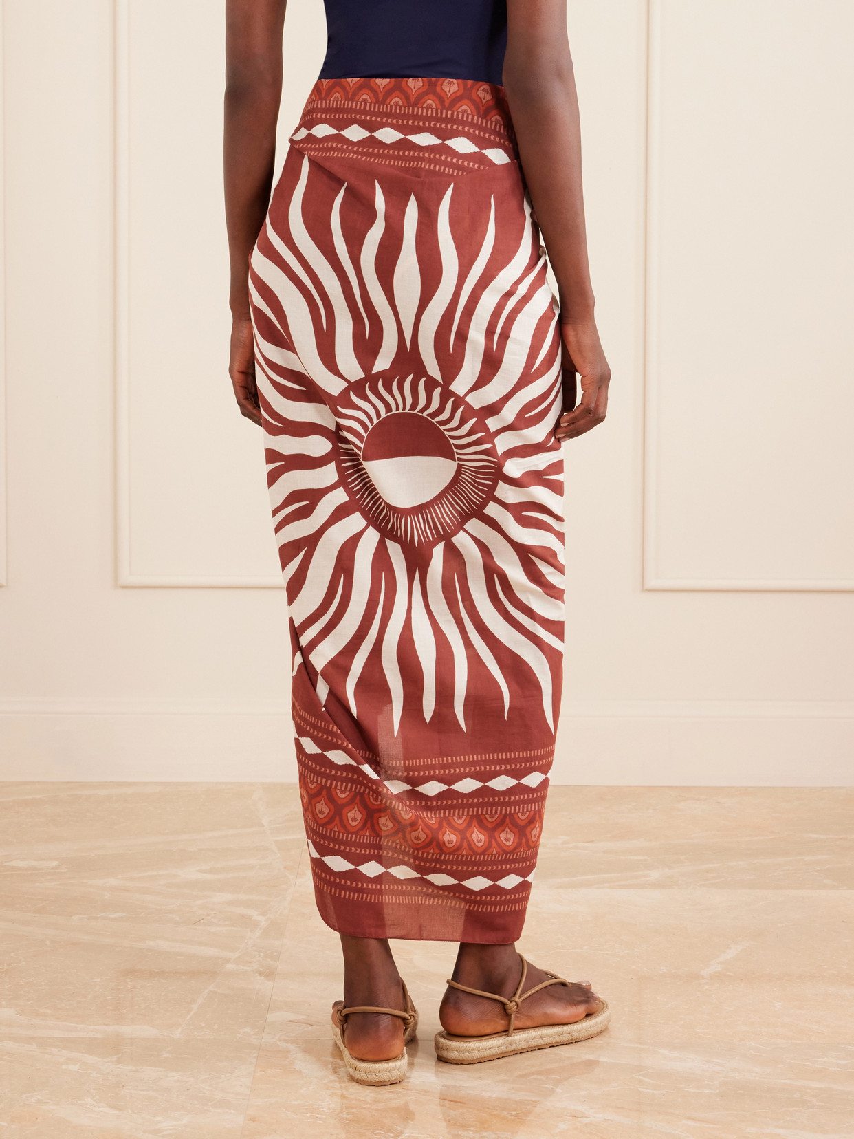 Johanna Ortiz Golden Horizon Pareo Swim Cover-up In Brown