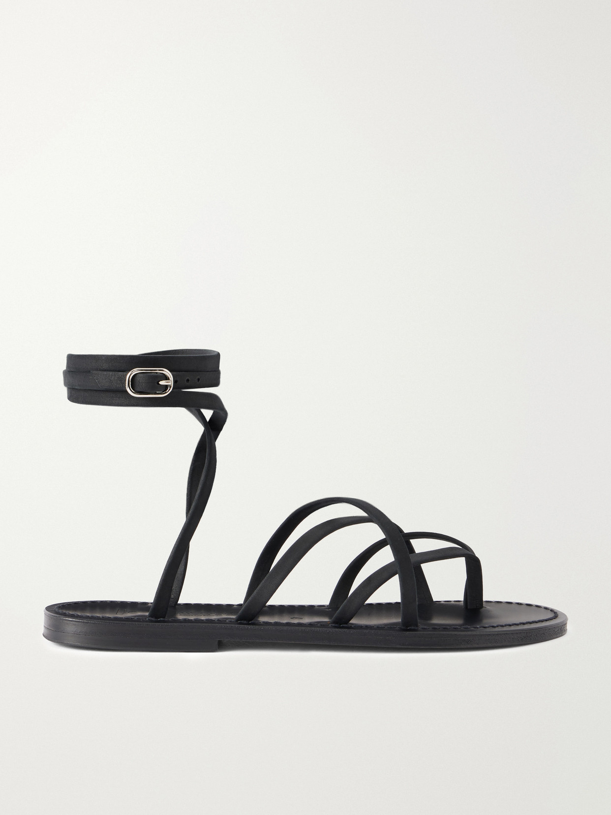 Kjacques Zenobie Nubuck Sandals In Black