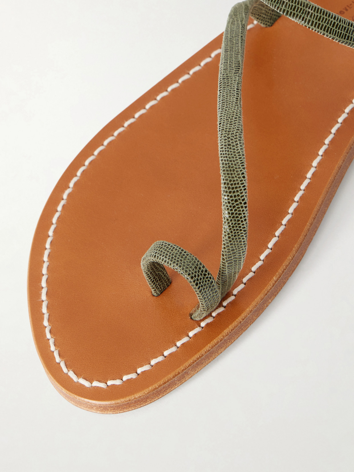 Actium Snake-Effect Sandals