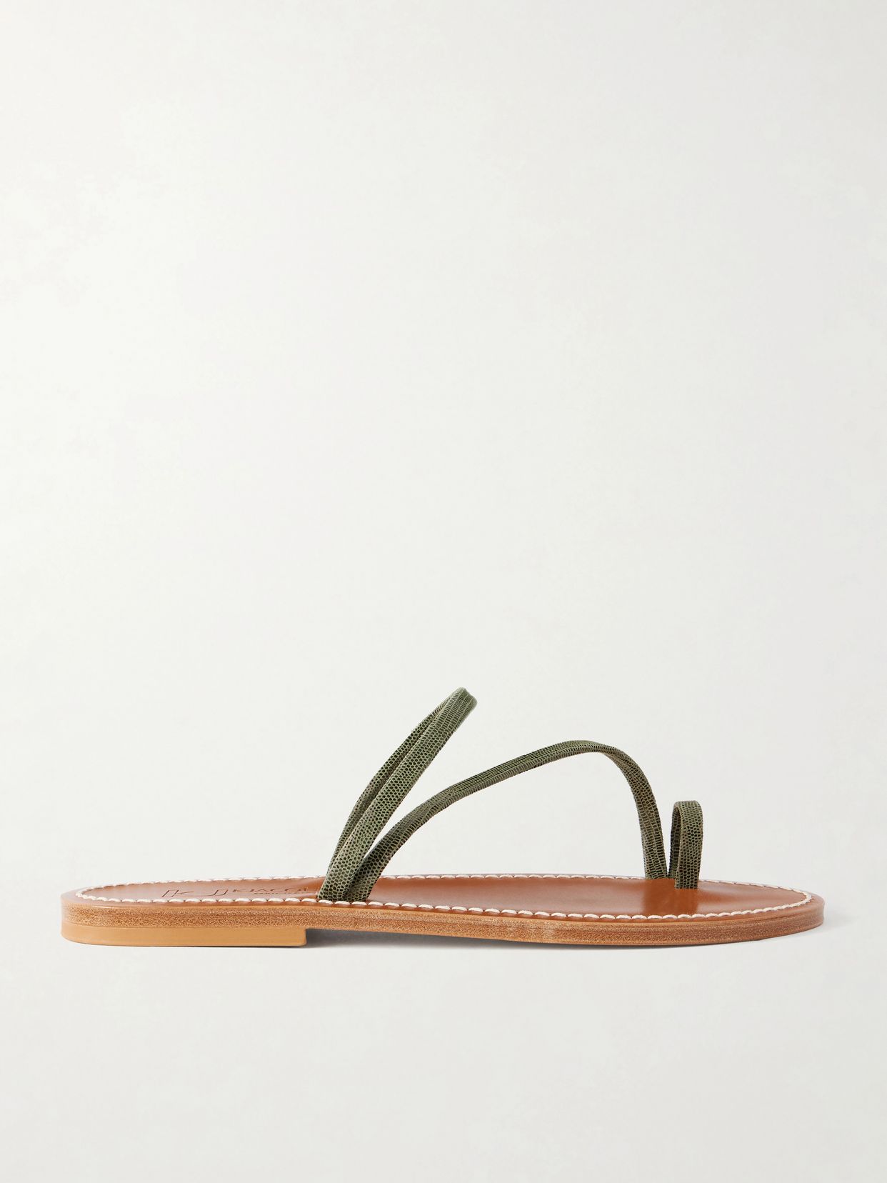 Actium snake-effect leather sandals