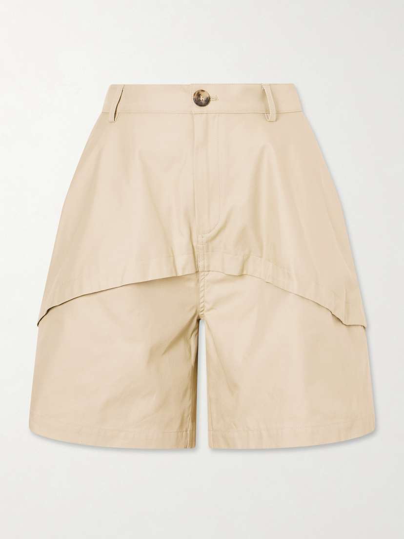 Loewe + Paula's Ibiza Paneled Cotton Gabardine Shorts