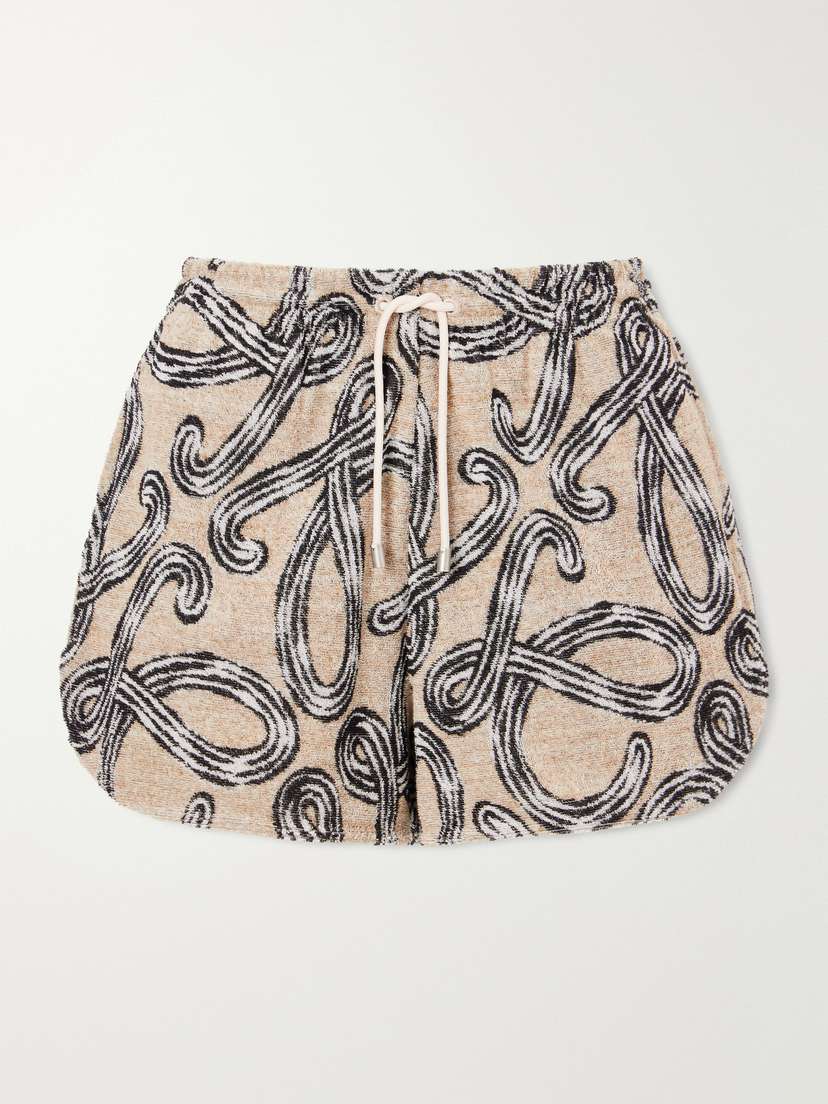 Loewe +paula’s Ibiza Printed Cotton-blend Terry Shorts