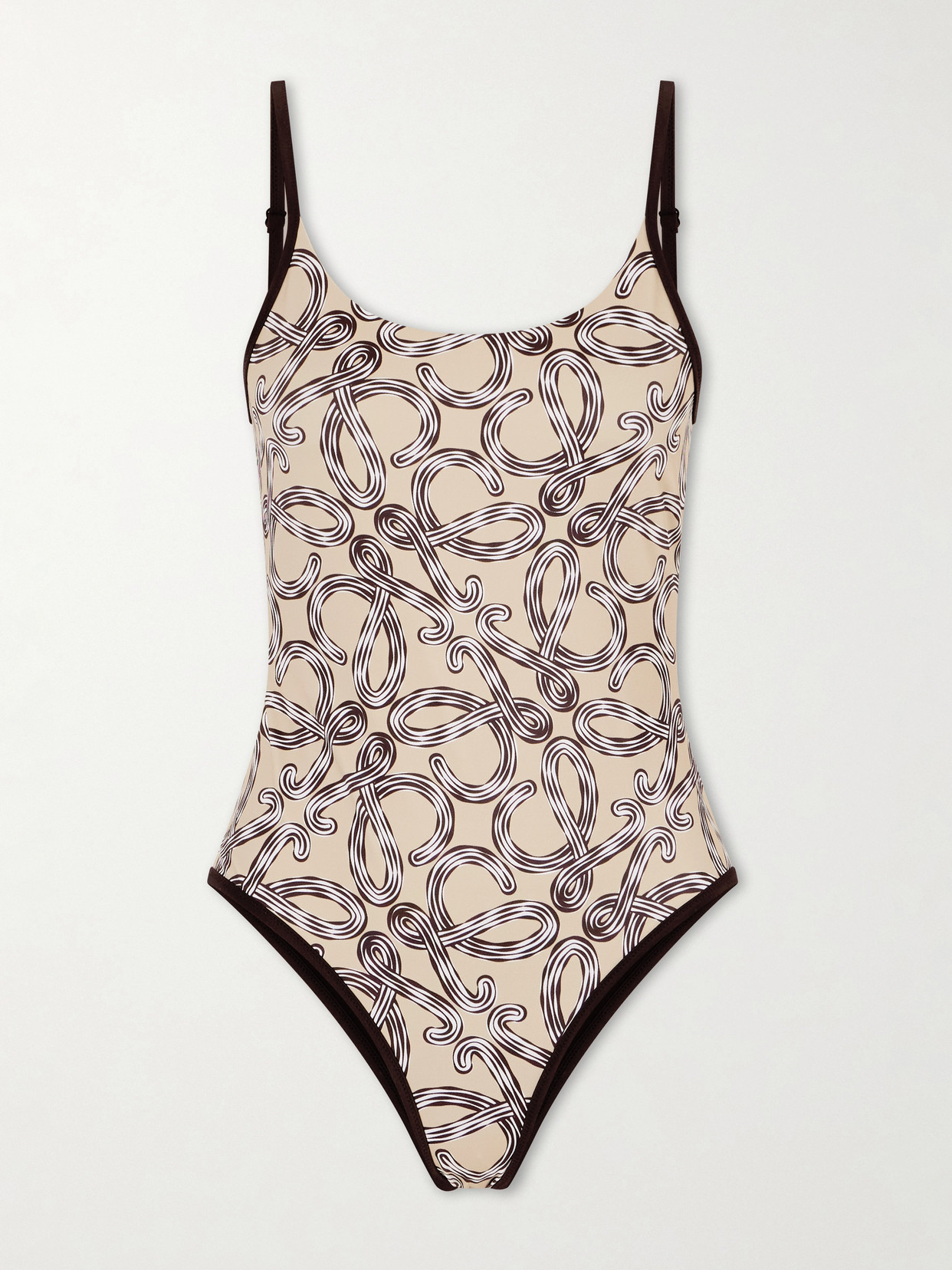 Loewe Printed Swim Suit In Brown