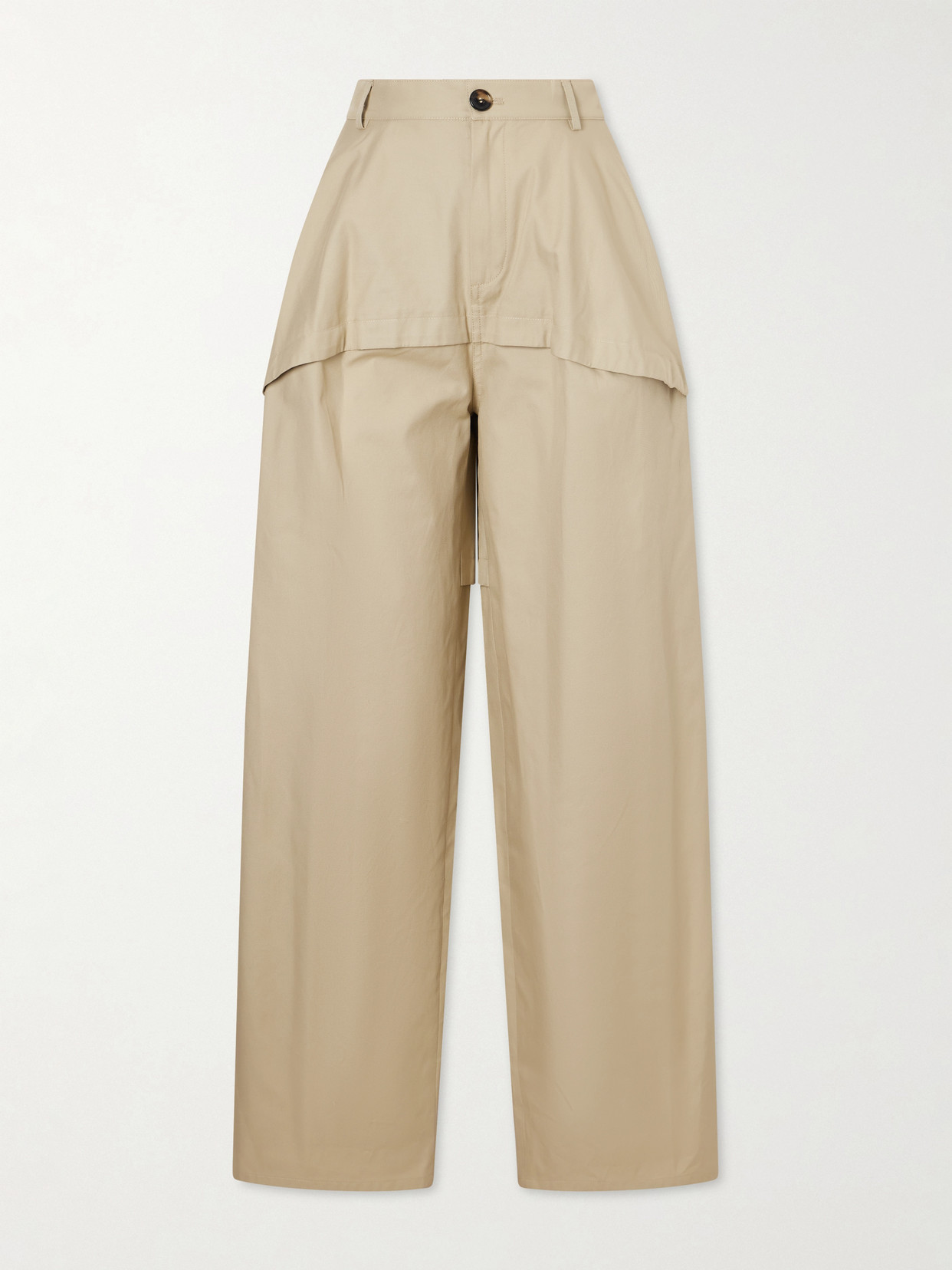 + Paula'S Ibiza Paneled Cotton Gabardine Wide-Leg Pants
