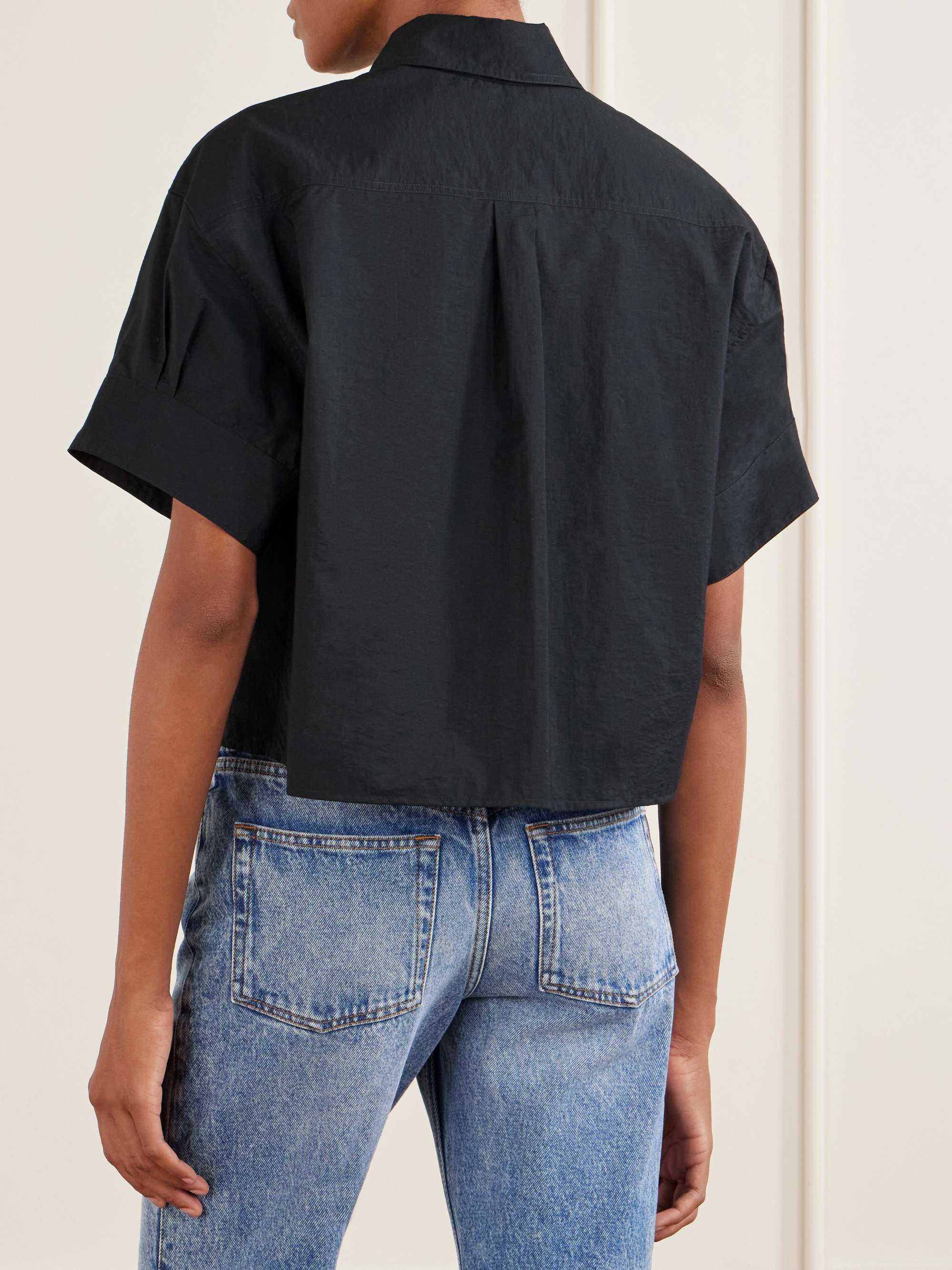 LOEWE + Paula's Ibiza Anagram-embroidered cotton-blend shirt | NET