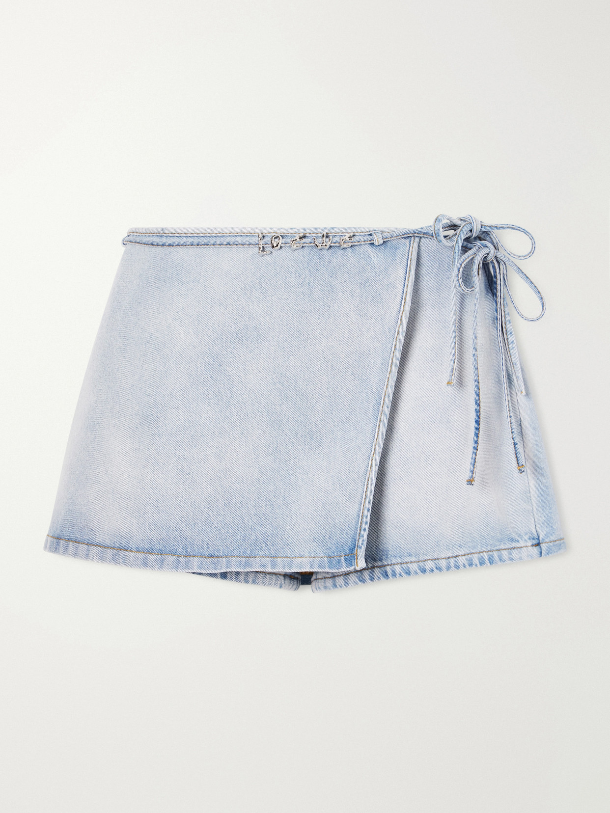 Loewe Straight-leg Denim Shorts In Blue