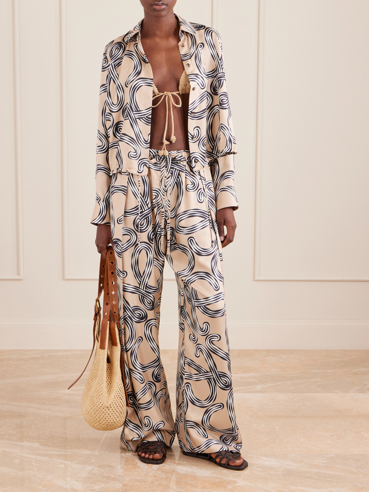 + Paula'S Ibiza Printed Mid-Rise Straight-Leg Pants