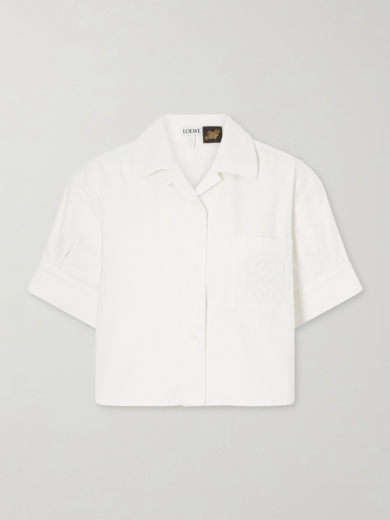 Loewe + Paula's Ibiza Anagram Cotton Shirt In White