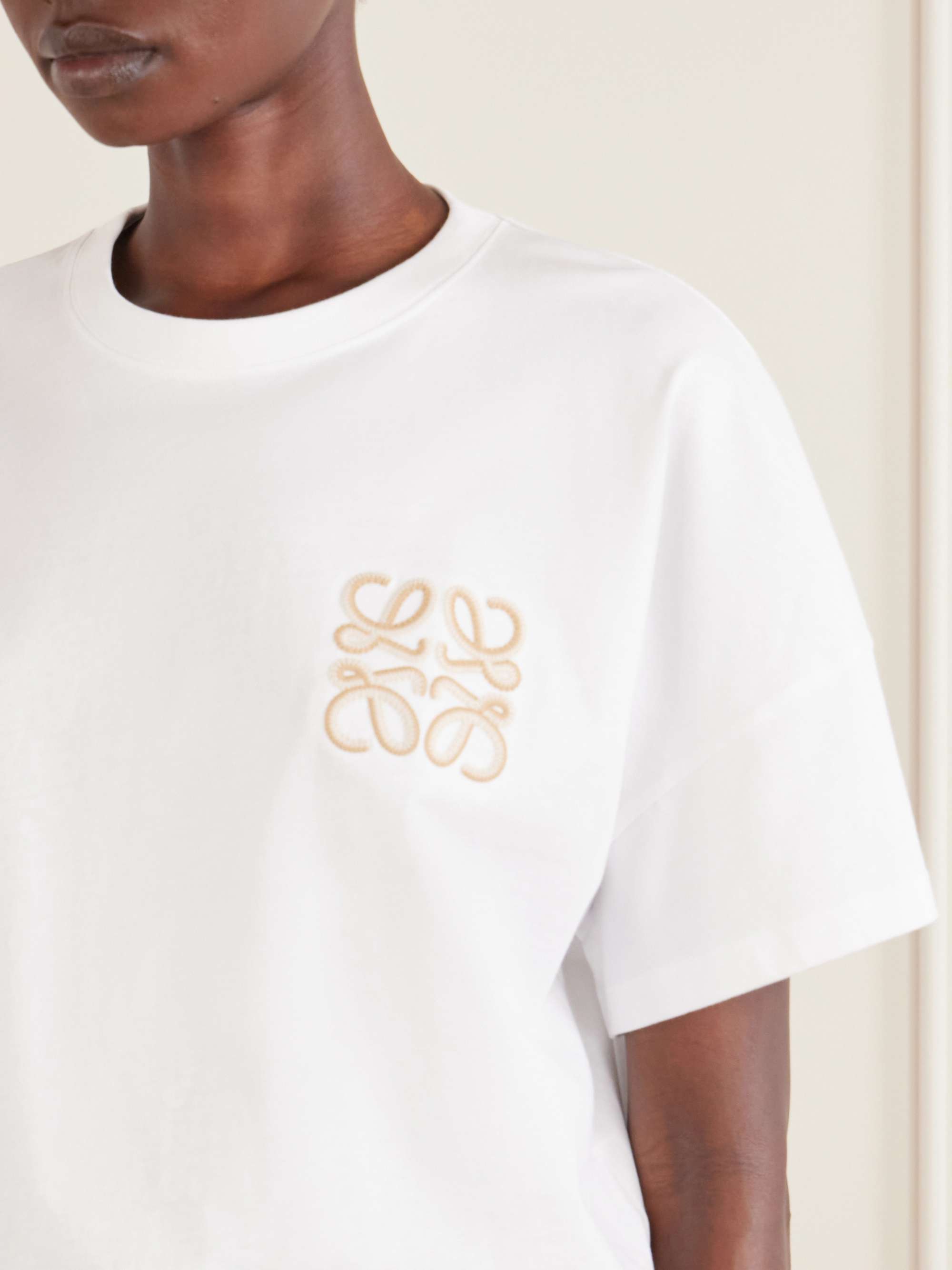 LOEWE + Paula's Ibiza logo-embroidered cotton-jersey T-Shirt | NET