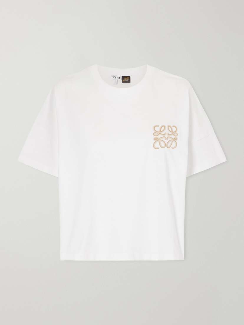Loewe + Paula’s Ibiza Logo-embroidered Cotton-jersey T-shirt