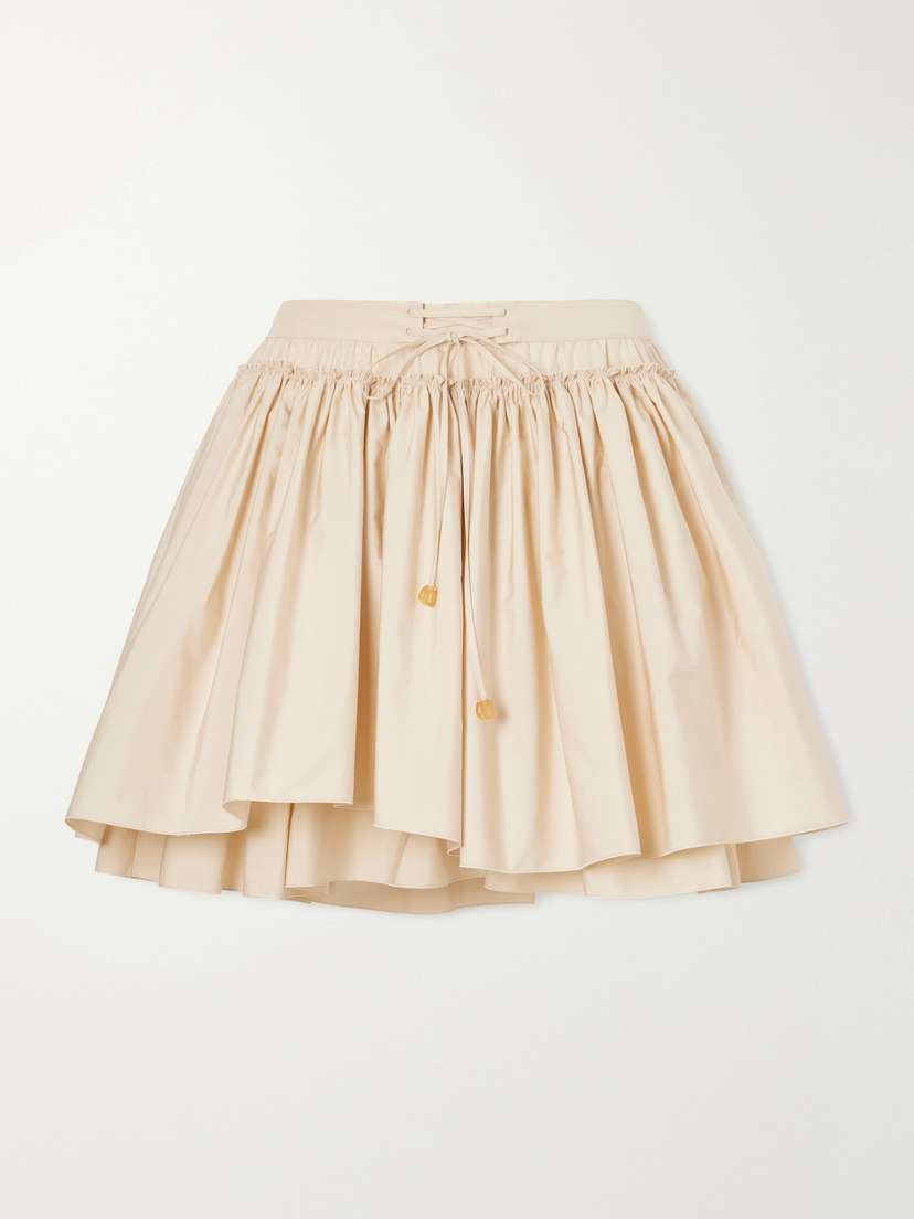 Loewe + Paula’s Ibiza Ruffled Cotton-poplin Mini Skirt