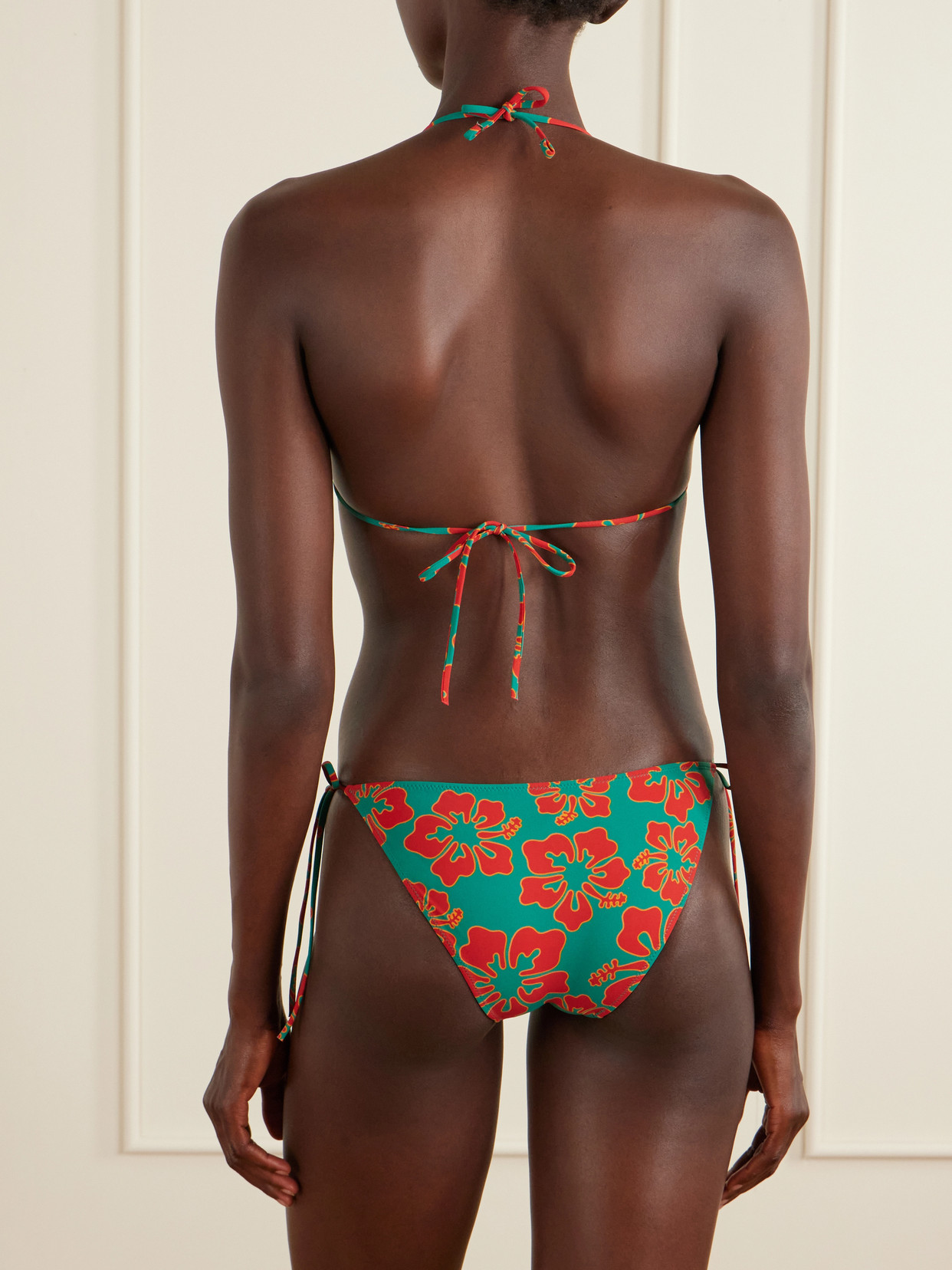 Lido Venti Printed Triangle Halterneck Bikini In Multi
