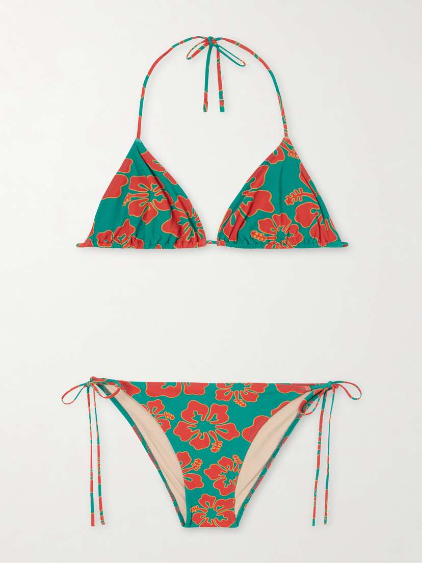 Lido Venti Printed Triangle Halterneck Bikini | Thumbnail 5 Lido Venti Printed Triangle Halterneck Bikini | Thumbnail 5