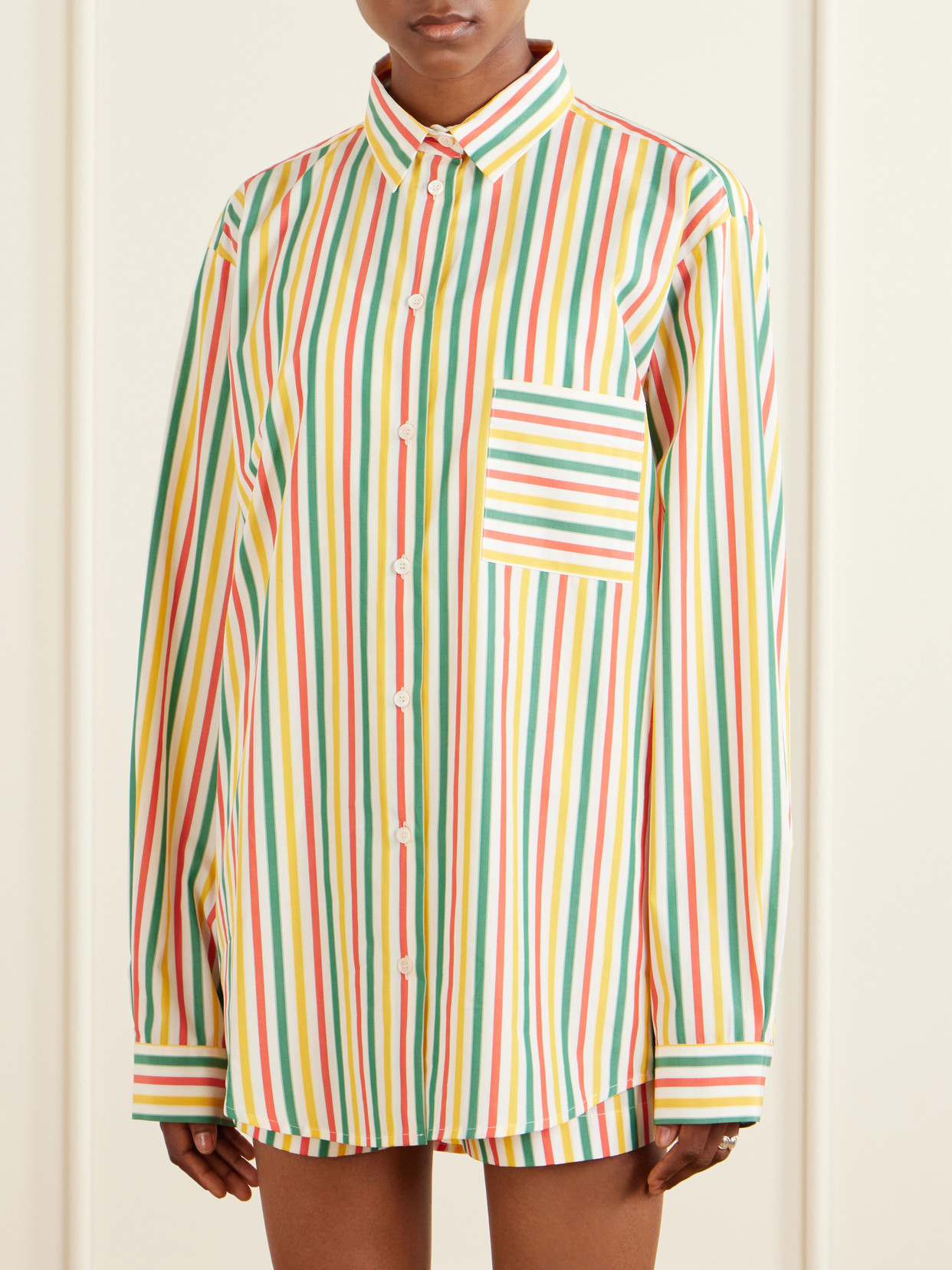 Striped Cotton-Poplin Shirt