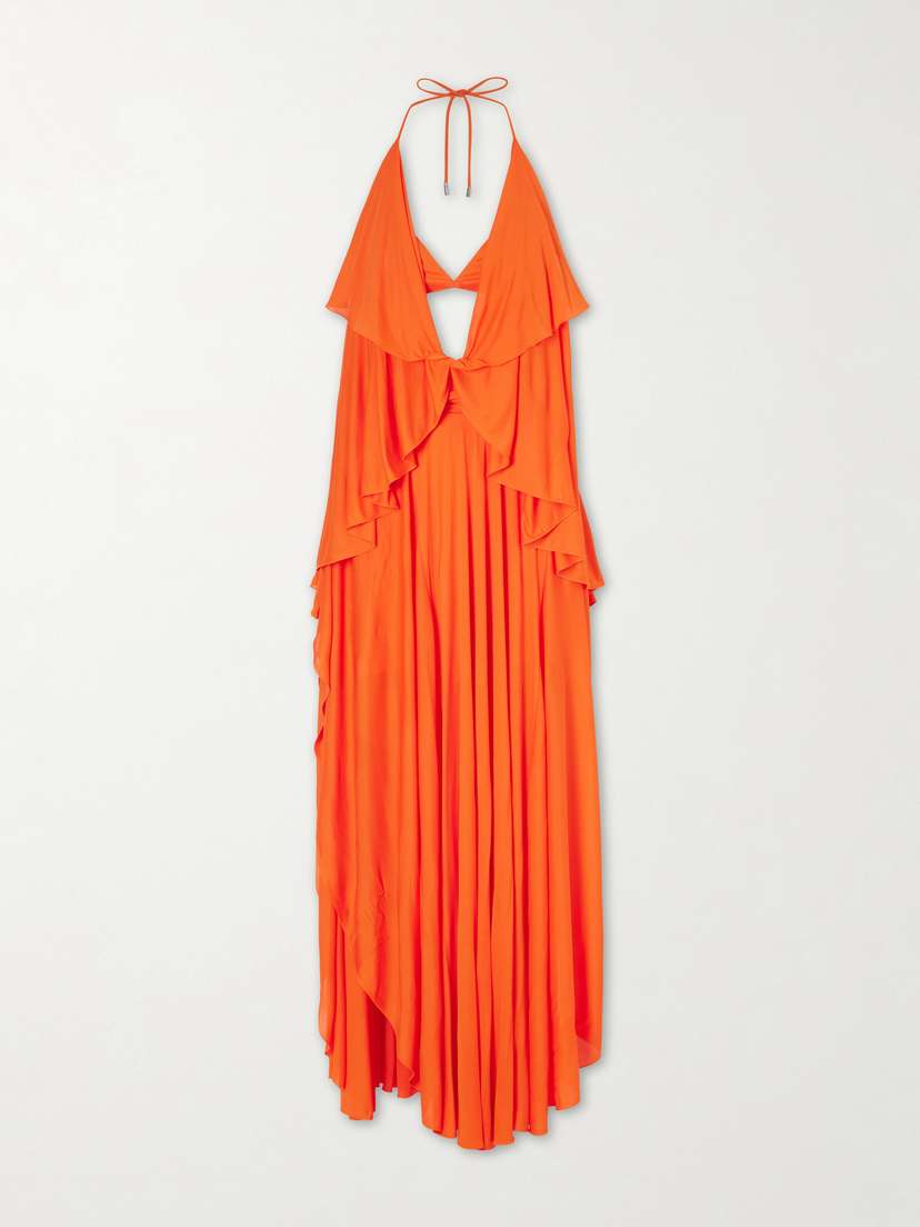 Loewe + Paula’s Ibiza Ruffled Cutout Jersey Halterneck Maxi Dress | Thumbnail 5 Loewe + Paula’s Ibiza Ruffled Cutout Jersey Halterneck Maxi Dress | Thumbnail 5
