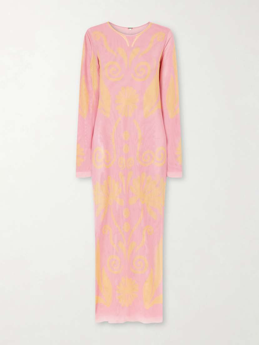 Cala de la Cruz Tania Printed Mesh Maxi Dress | Thumbnail 5 Cala de la Cruz Tania Printed Mesh Maxi Dress | Thumbnail 5
