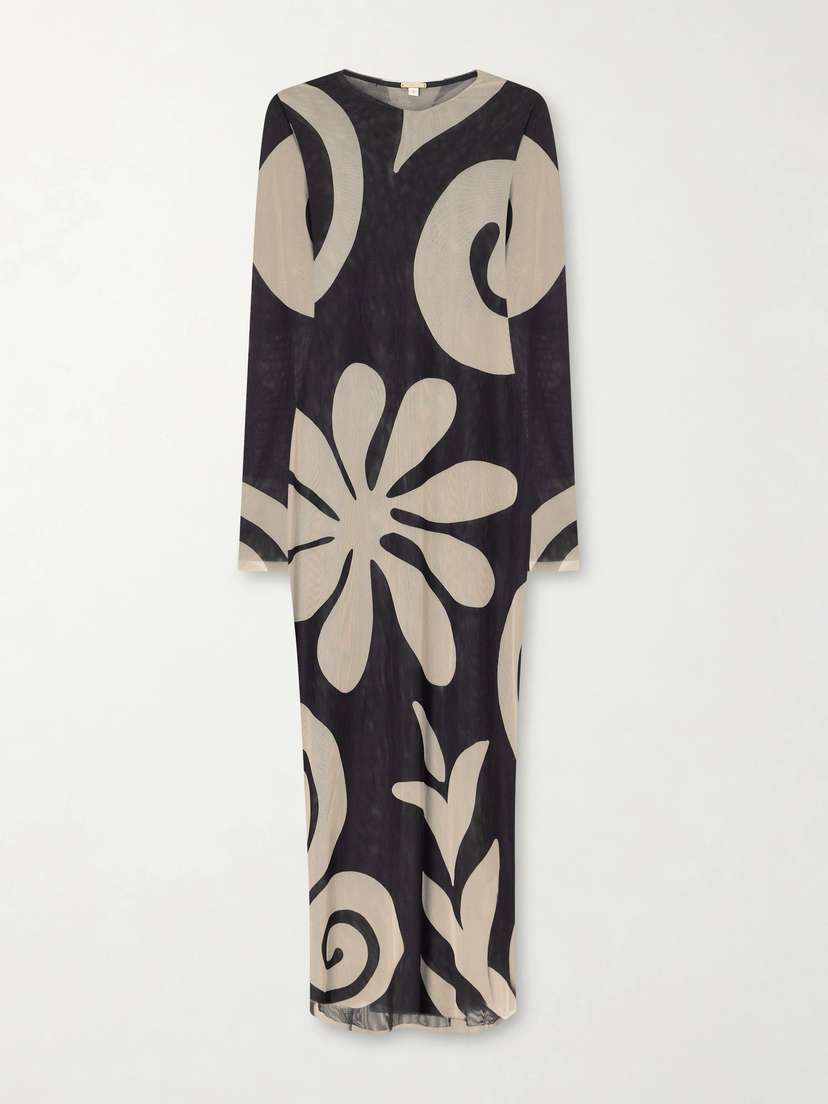 Cala de la Cruz Tania Printed Mesh Midi Dress | Thumbnail 5 Cala de la Cruz Tania Printed Mesh Midi Dress | Thumbnail 5