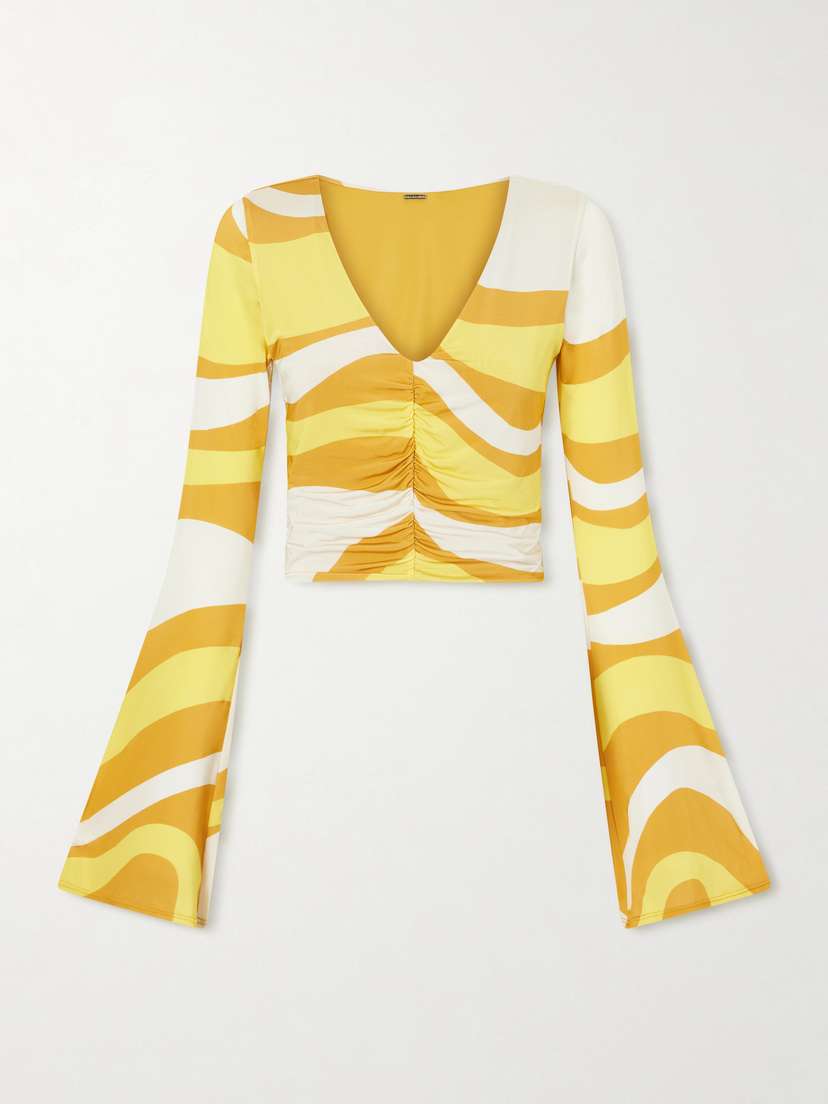 Cala de la Cruz Aelin Ruched Printed Jersey Top | Thumbnail 5 Cala de la Cruz Aelin Ruched Printed Jersey Top | Thumbnail 5
