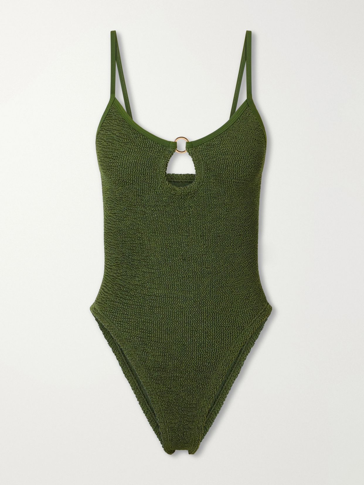 Mia embellished cutout Original Crinkle™ swimsuit
