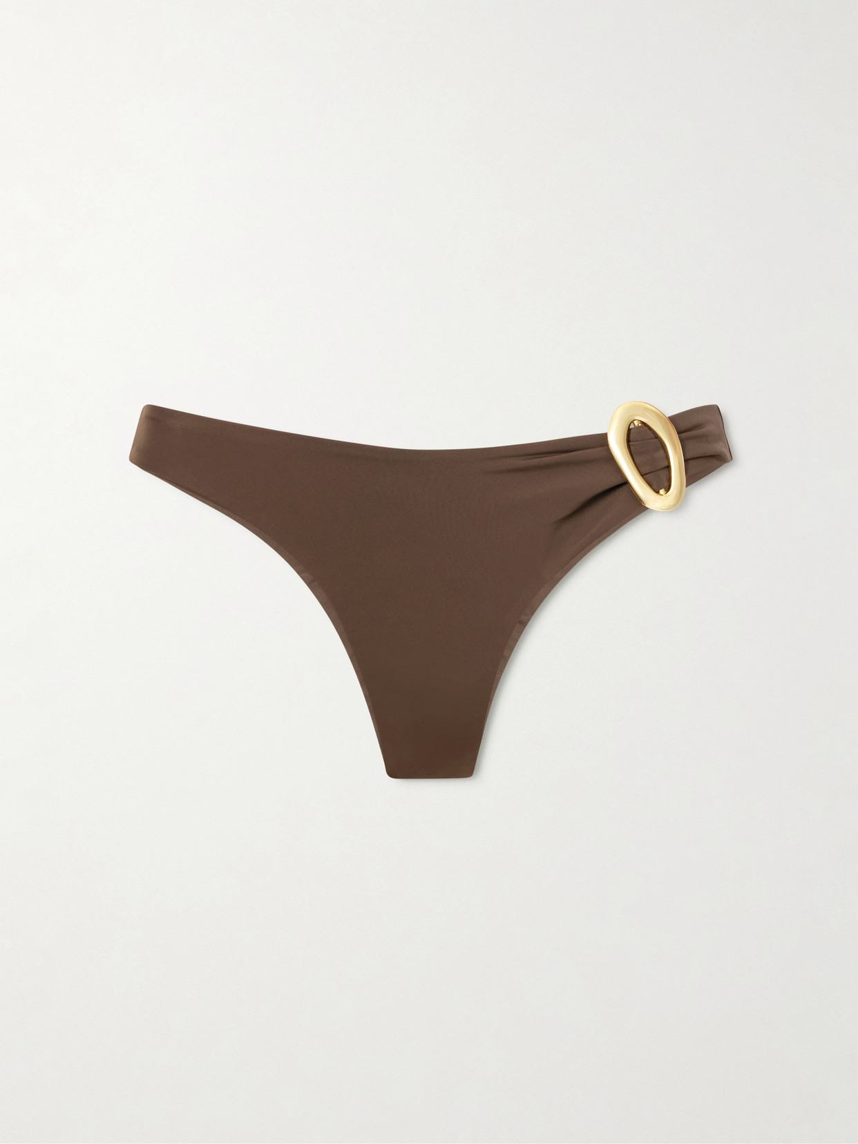 Away That Day Cabo Verde Embellished Bikini Briefs In Brown