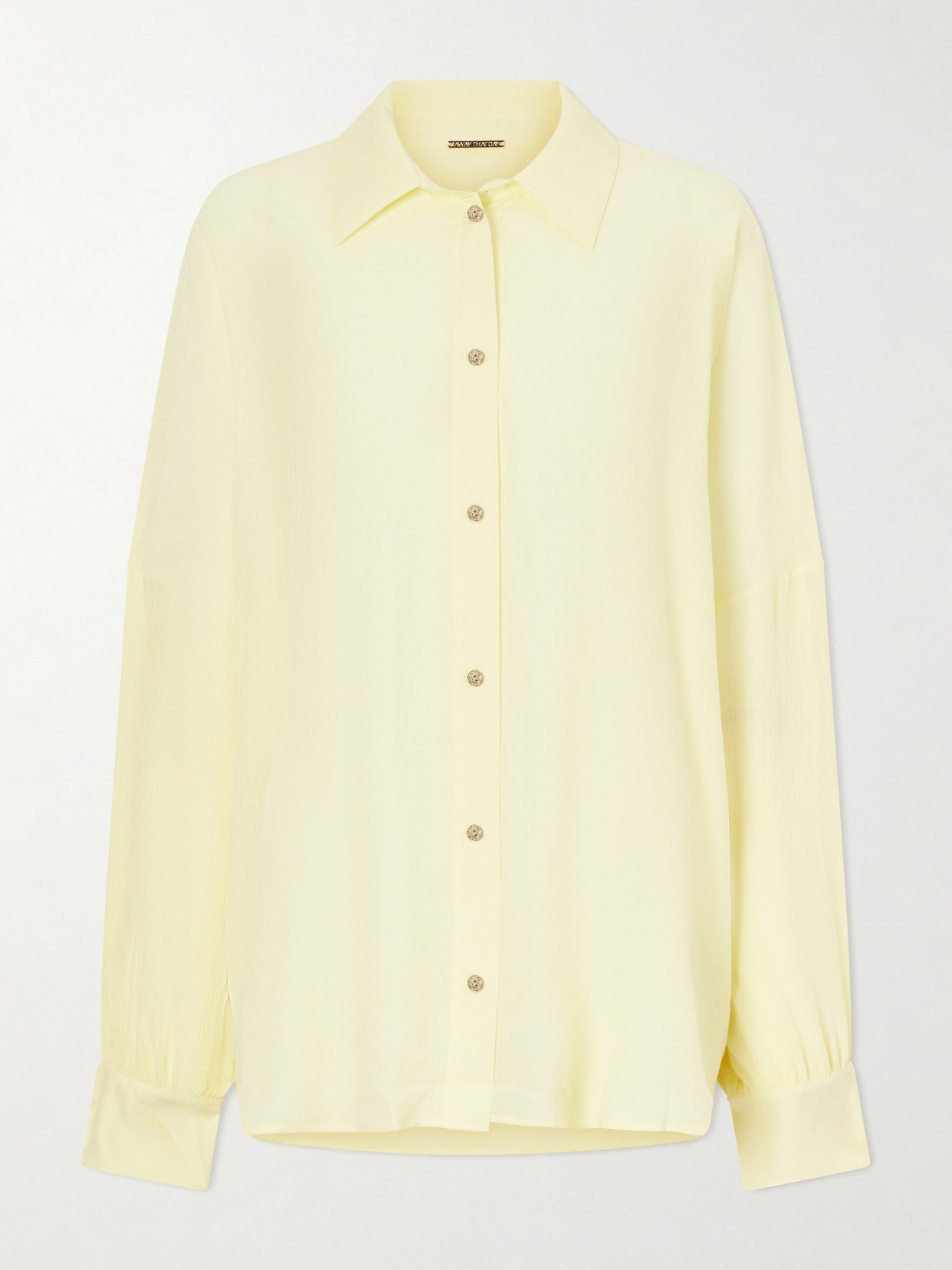 Away That Day Maldives Crepon Shirt In Yellow
