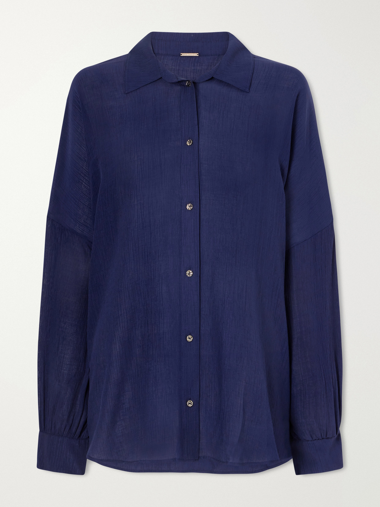 Away That Day Maldives Crepon Shirt In Blue