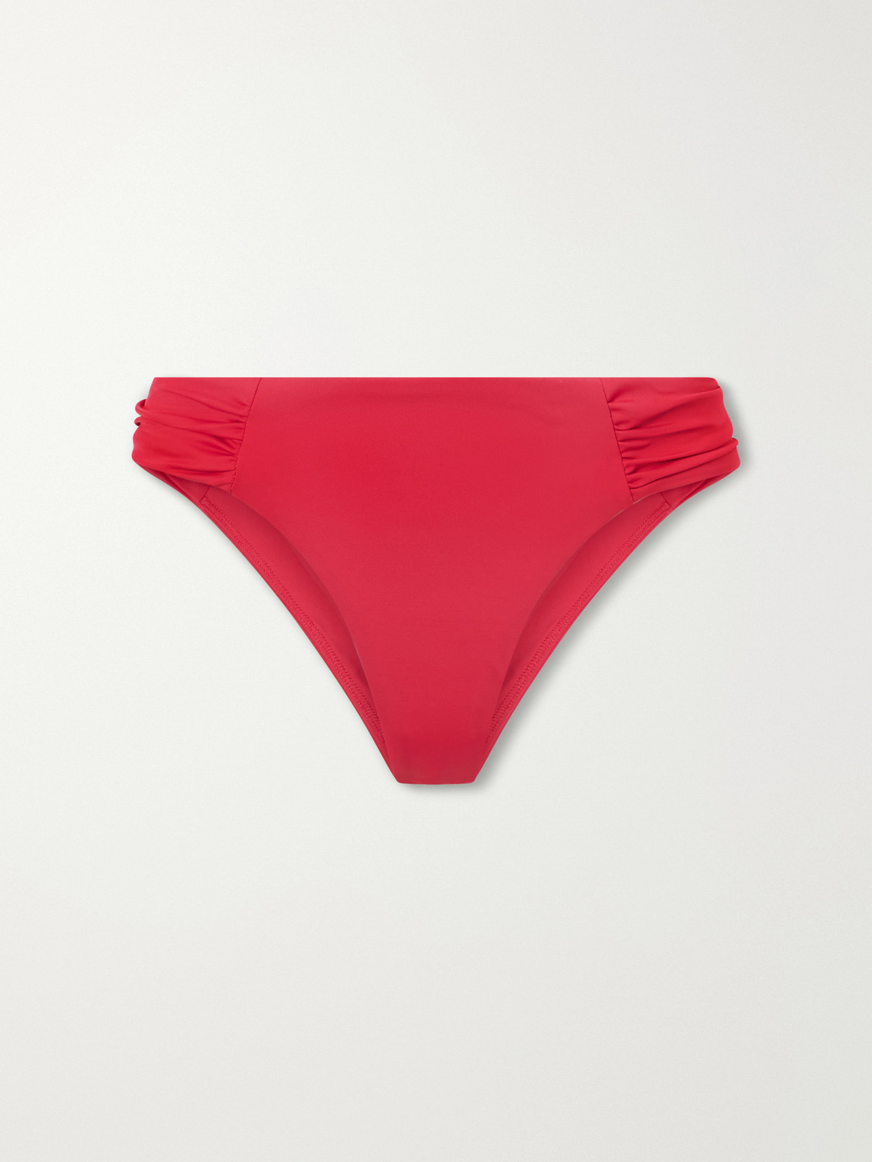 Away That Day Cannes Ruched Bikini Briefs In Red